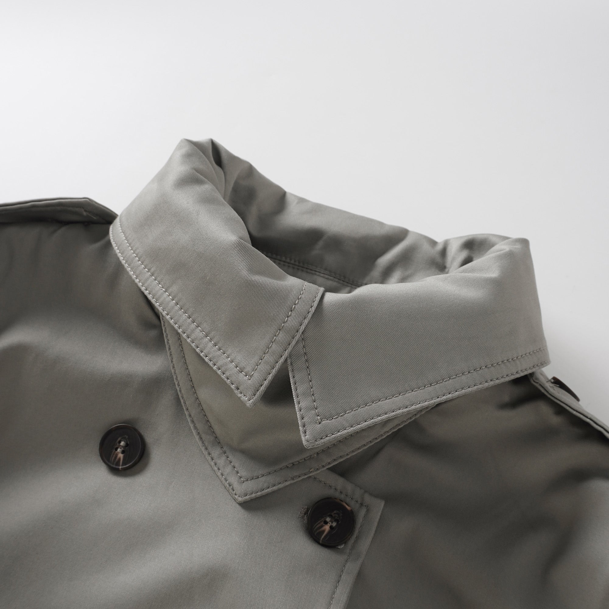 Mavis Grey Double-Breasted Belted Trench Coat (Final Sale-US Only)