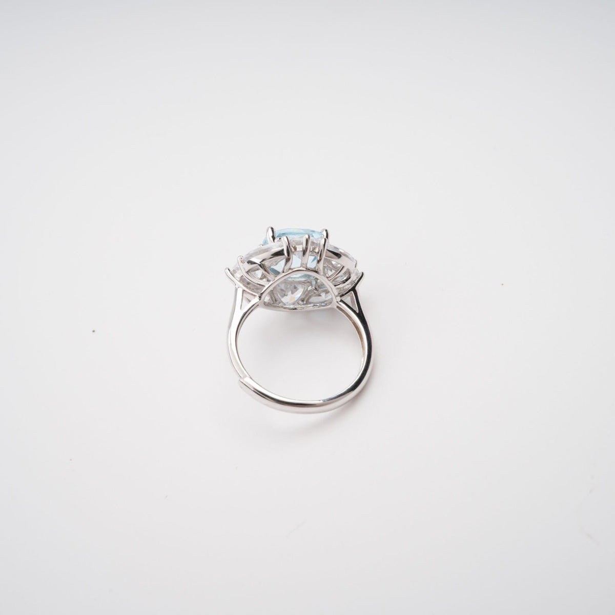 Daphné Blue Sterling Silver Adjustable Gemstone Ring
