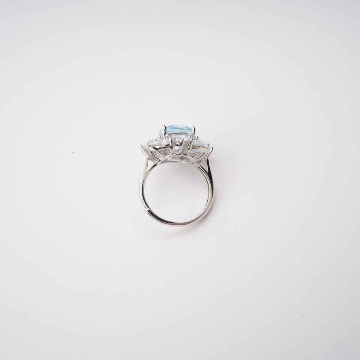 Daphné Blue Sterling Silver Adjustable Gemstone Ring
