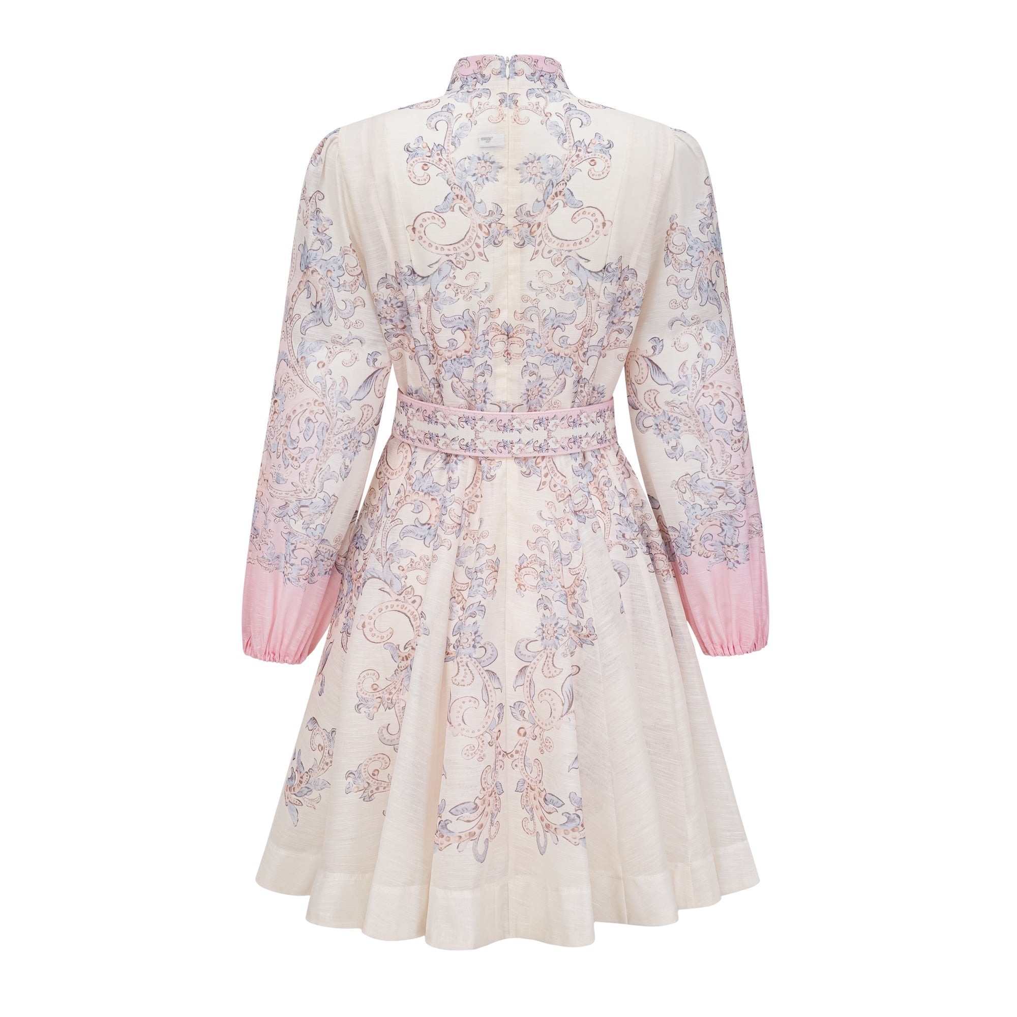 Fabienne Neutral Floral Print Mini Dress
