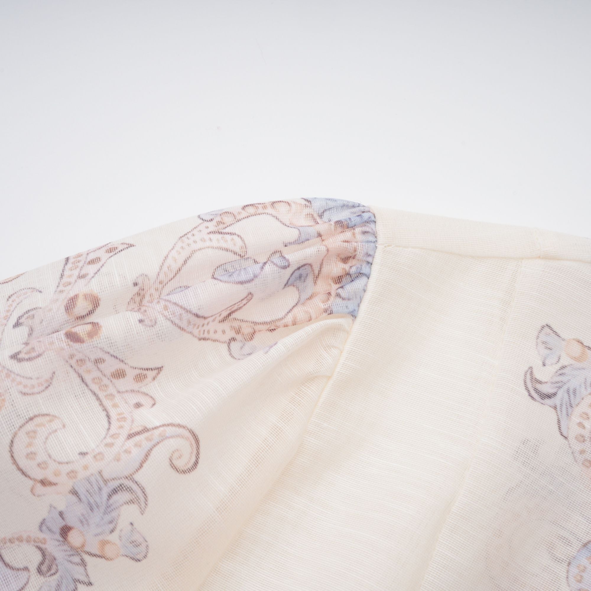Fabienne Neutral Floral Print Mini Dress