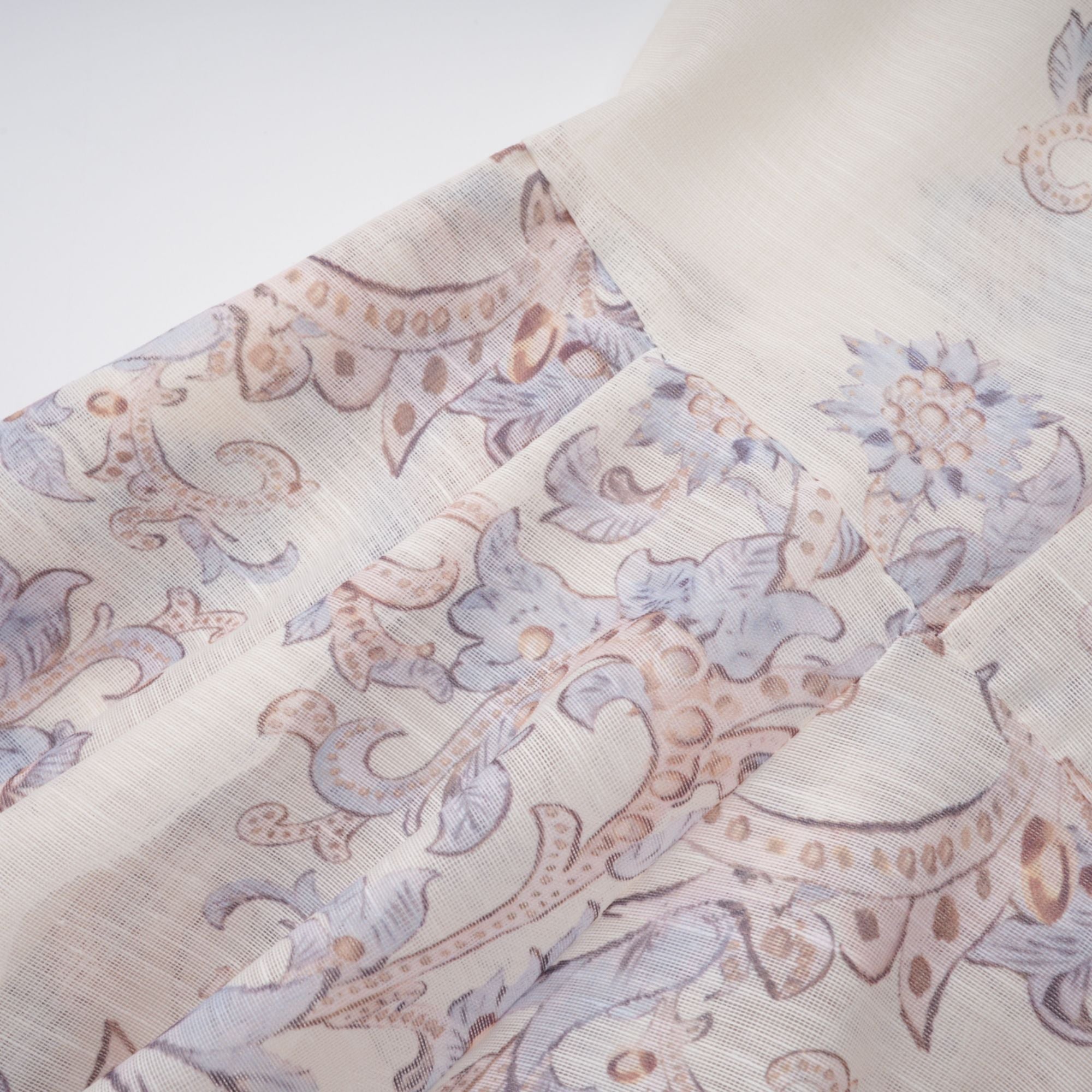 Fabienne Neutral Floral Print Mini Dress