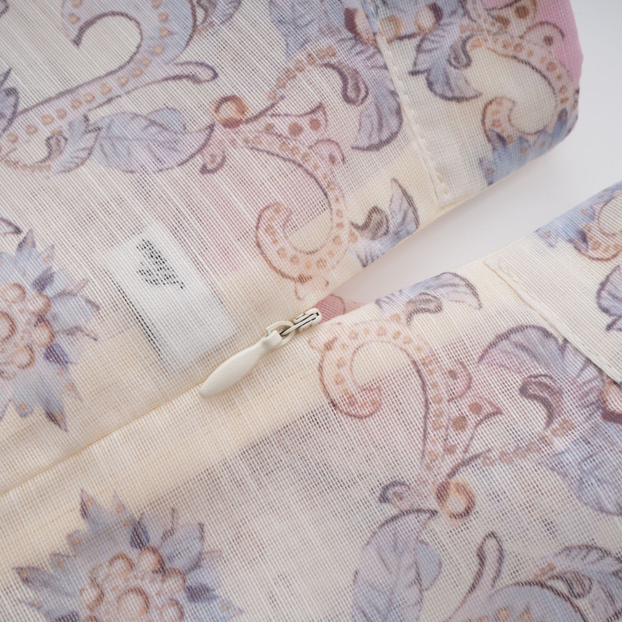 Fabienne Neutral Floral Print Mini Dress