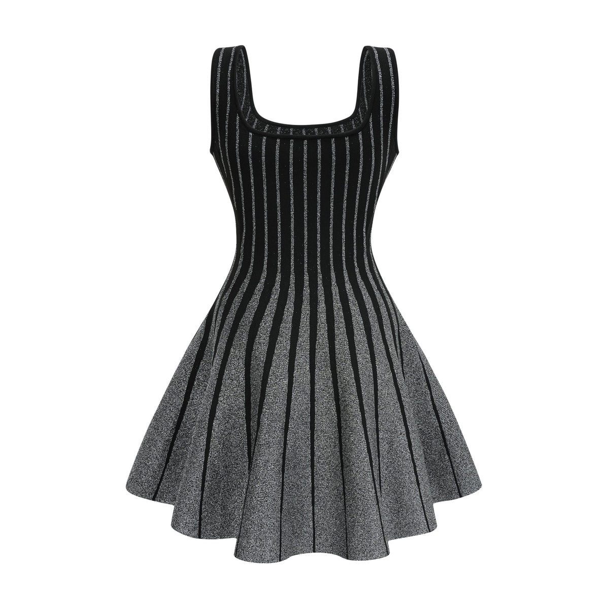 Anouk black glittered flared mini dress - Black