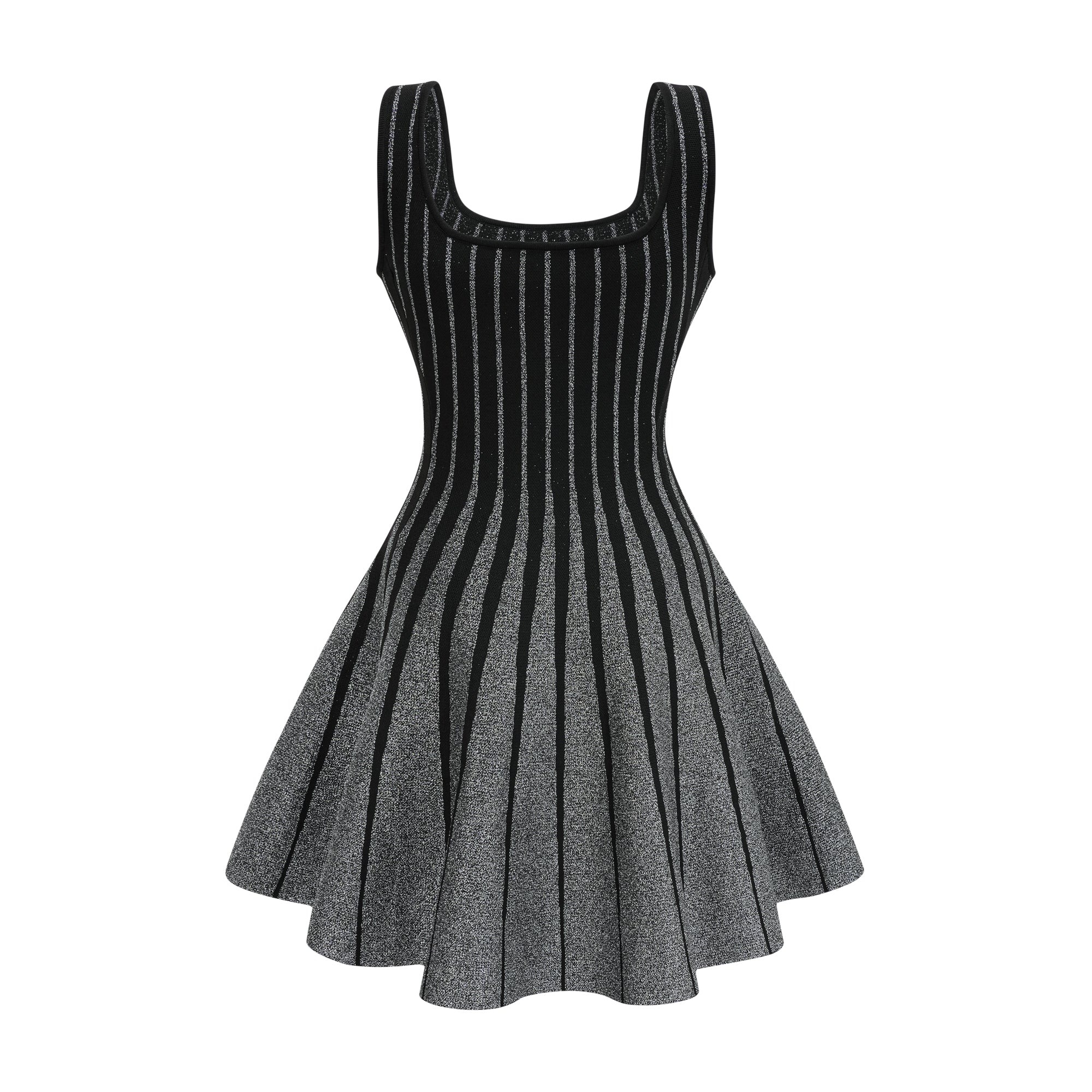 Anouk black glittered flared mini dress