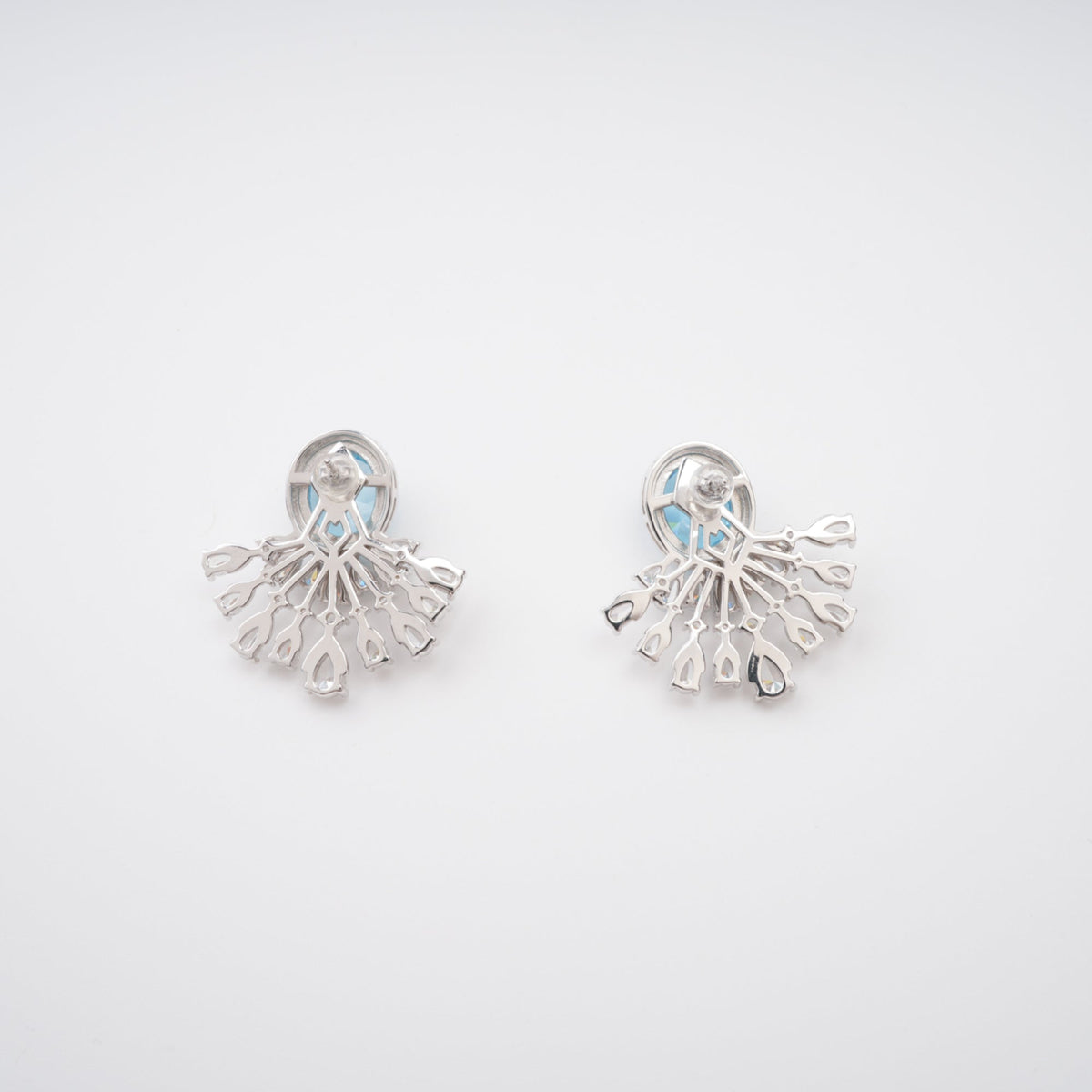 Noémie Blue Crystal Embellished Sterling Silver Earrings
