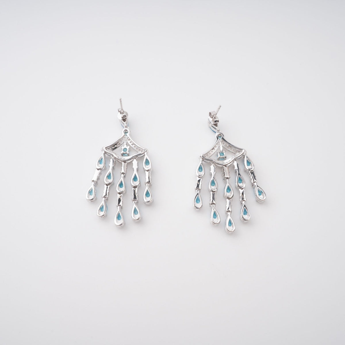 Raphaëlle Blue Crystal Embellished Sterling Silver Earrings