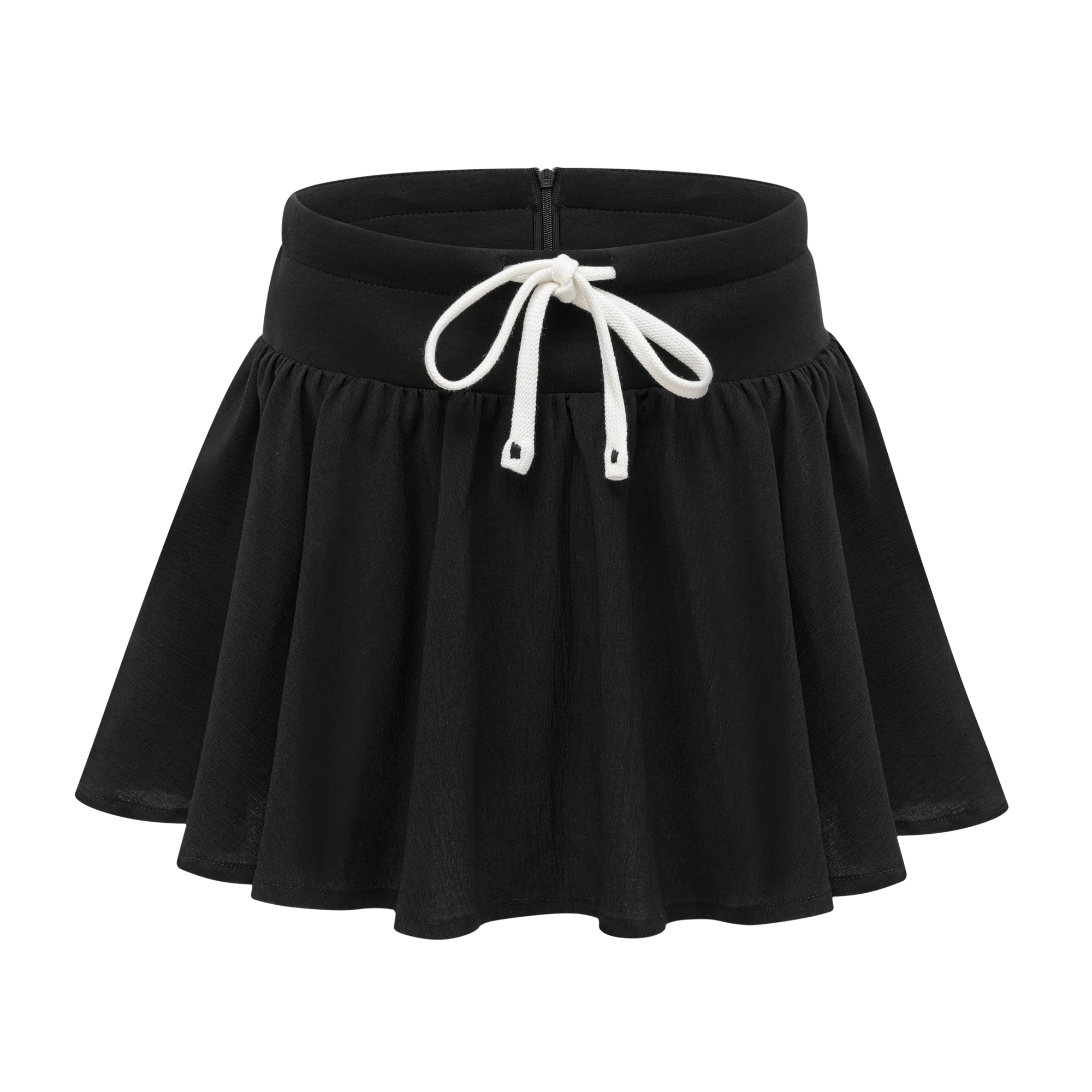 Amélie elastic-waistband pleated mini skirt - Black