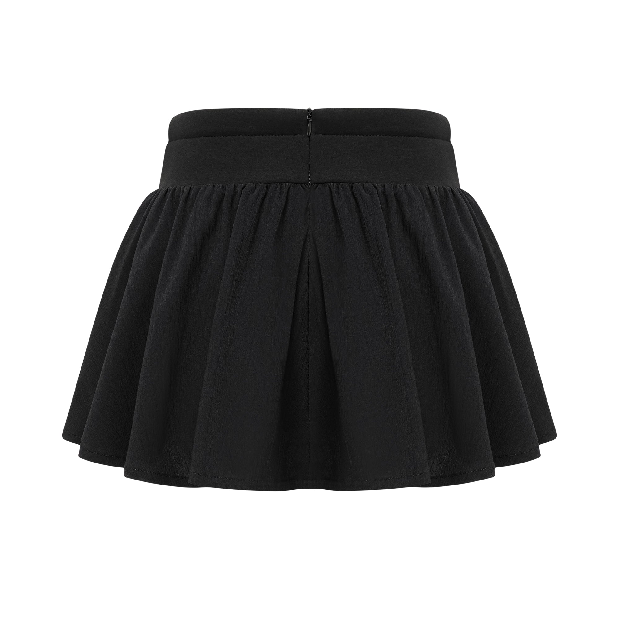 Amélie elastic-waistband pleated mini skirt - Black