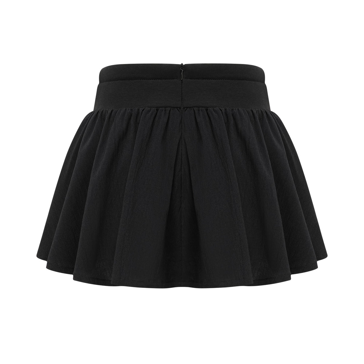 Amélie elastic-waistband pleated mini skirt - Black