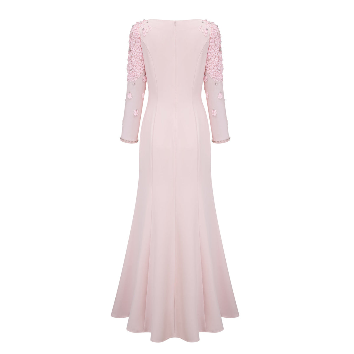 Gunnel Pink Flared Embellished Maxi Gown