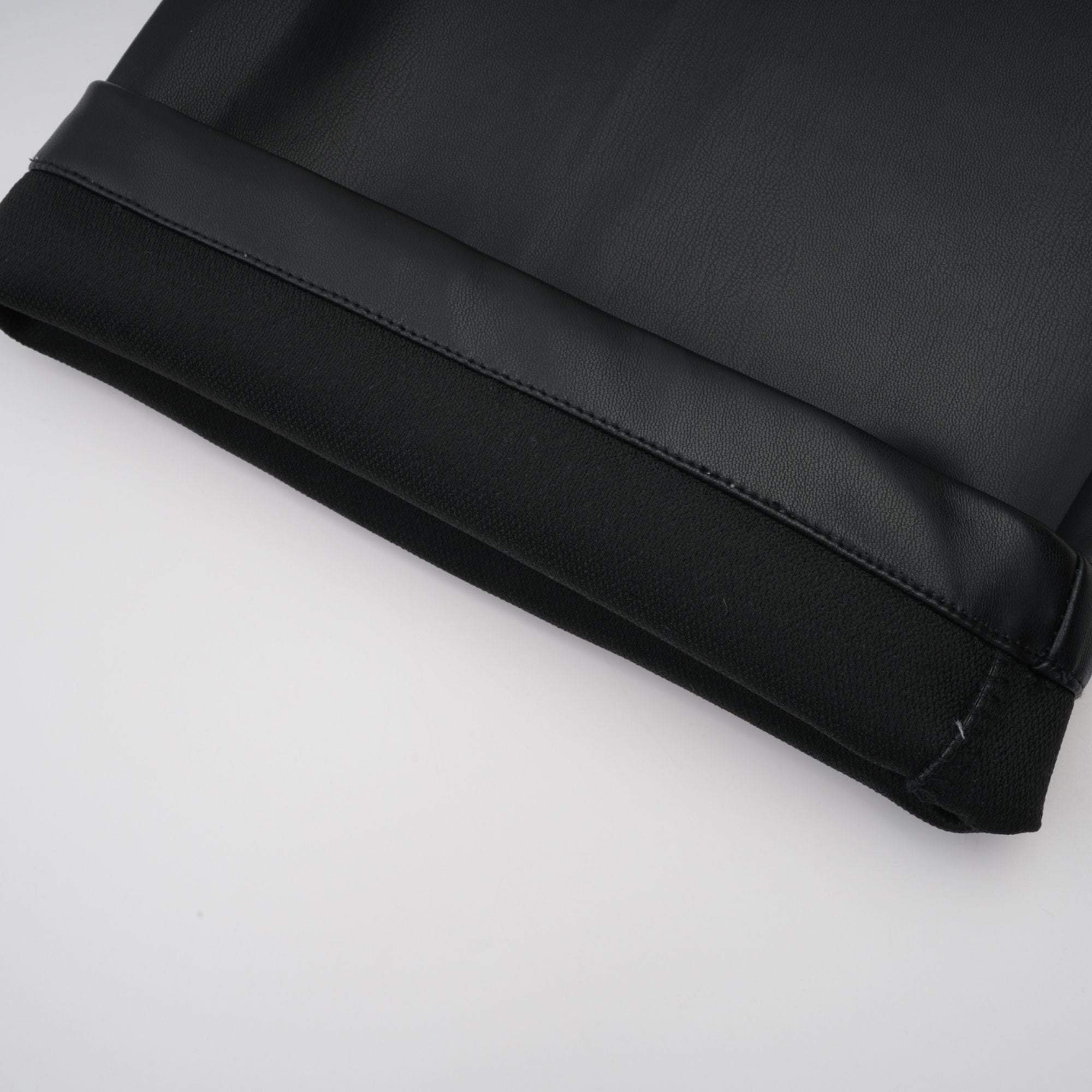 Clotilde contrast-color leather trousers