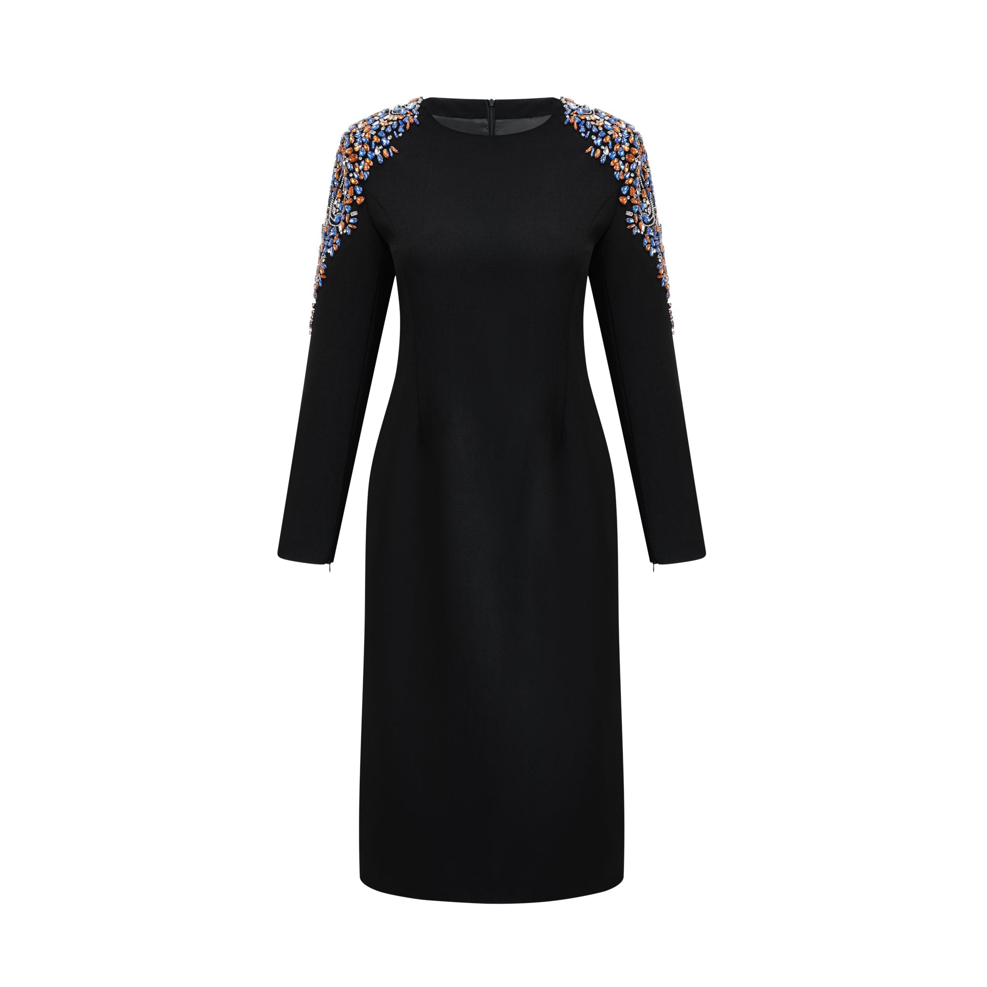 Maëlys black crystal-embellished midi dress (Final Sale)
