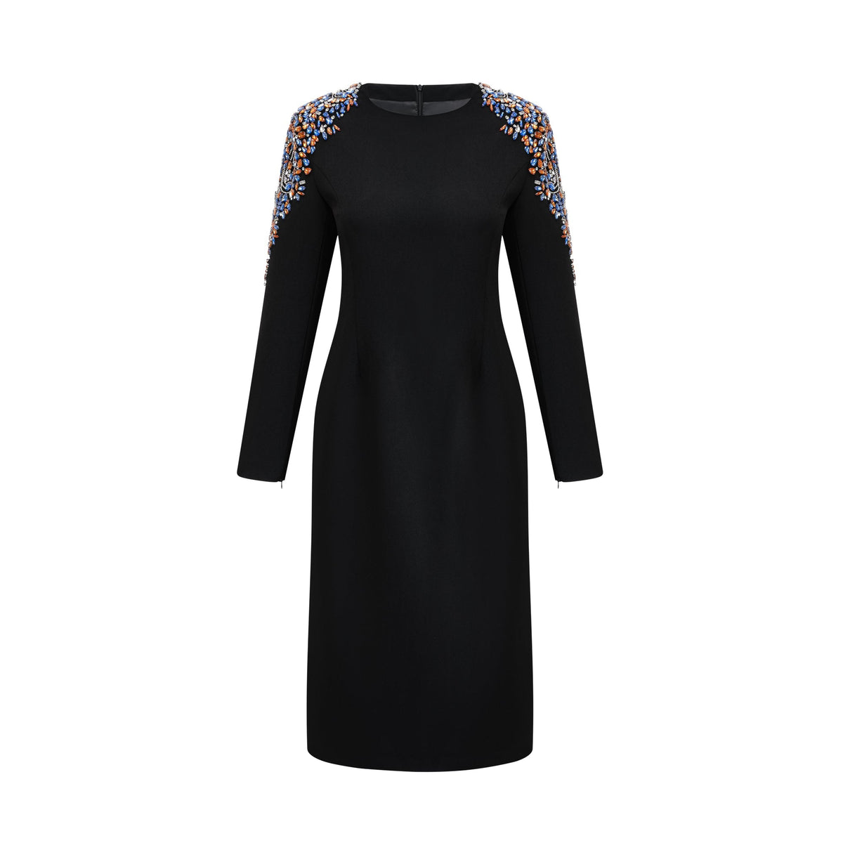 Maëlys black crystal-embellished midi dress (Final Sale)