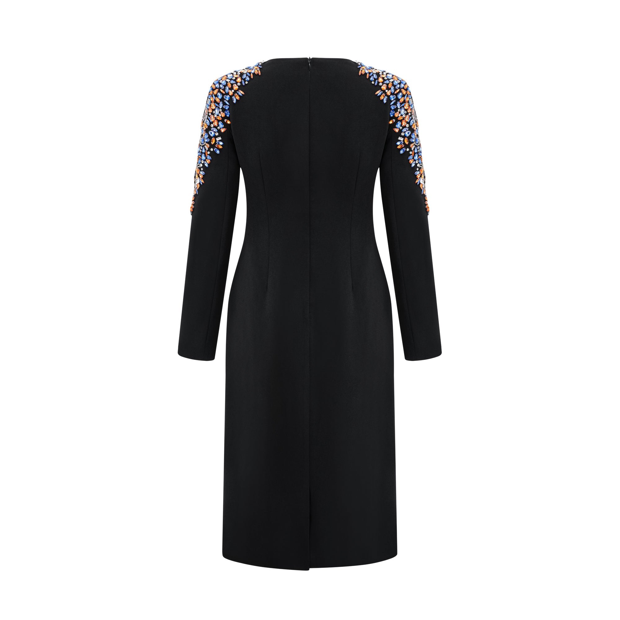 Maëlys black crystal-embellished midi dress (Final Sale)