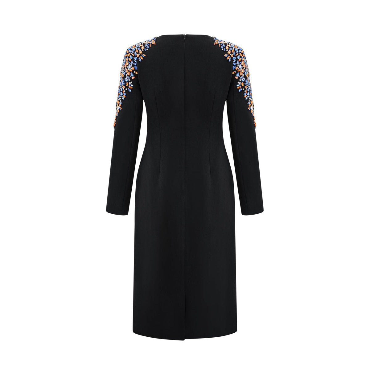Maëlys black crystal-embellished midi dress (Final Sale)