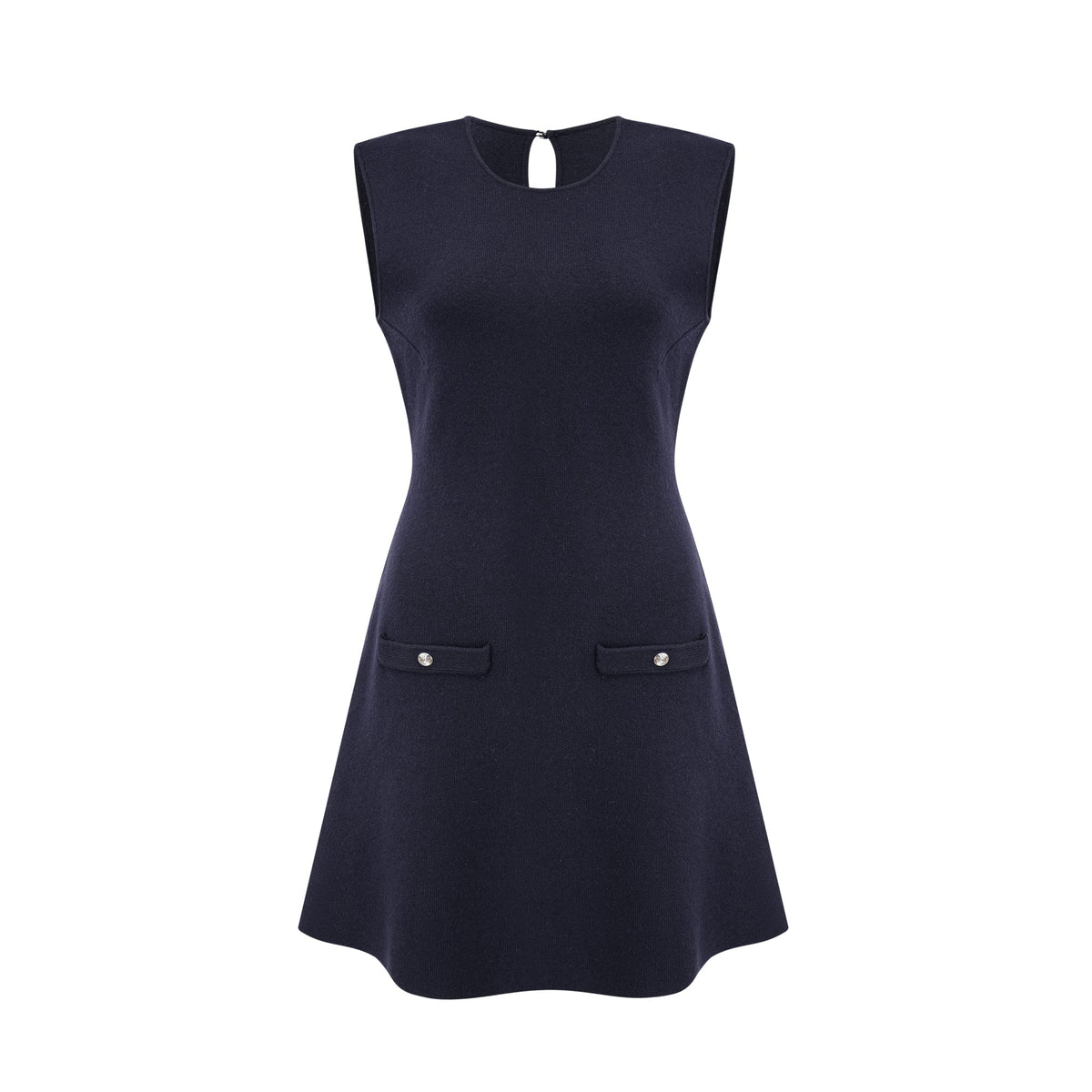 Clarisse dark-blue knitted top & dress matching set (Final Sale-US Only)