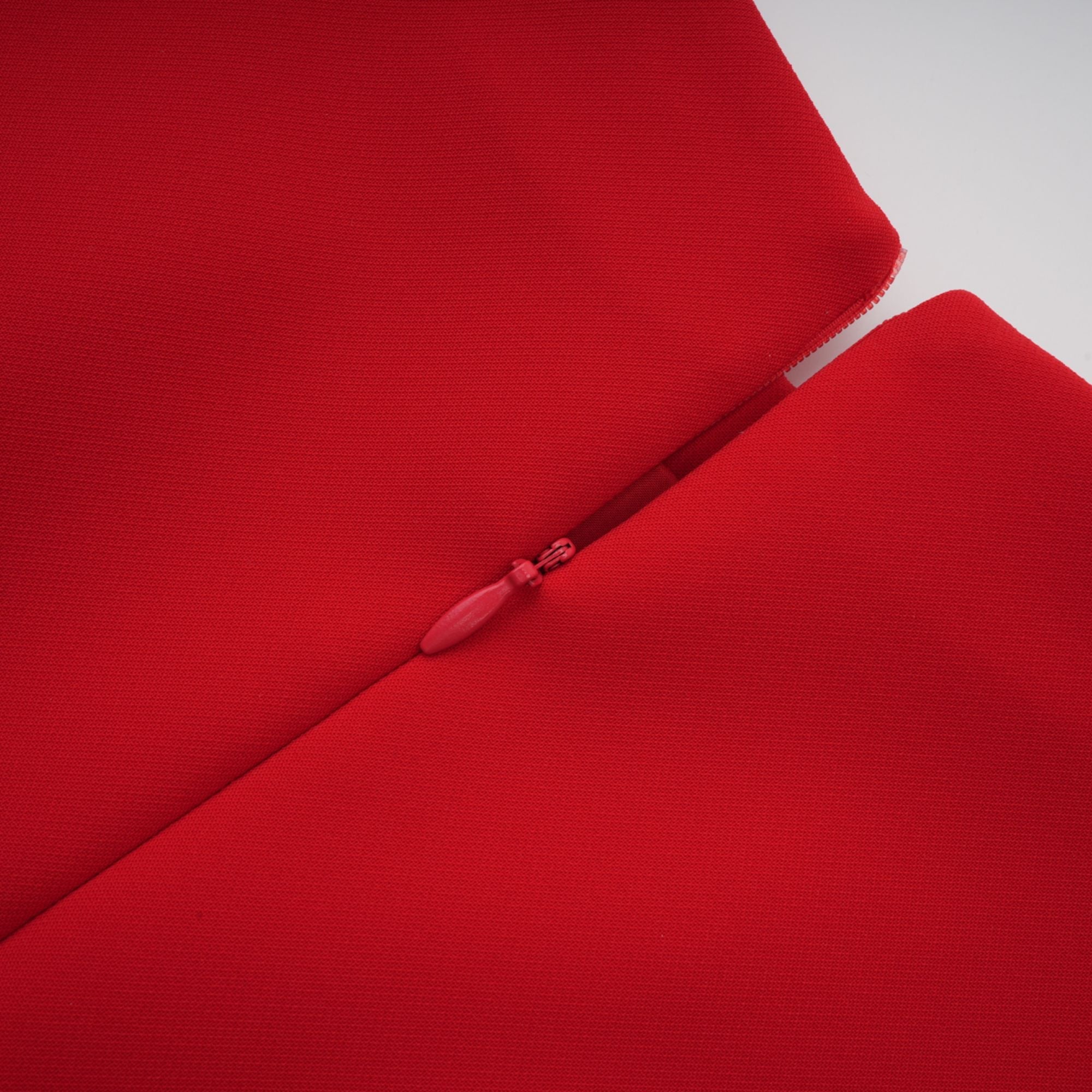Esther red cap-sleeve mini dress