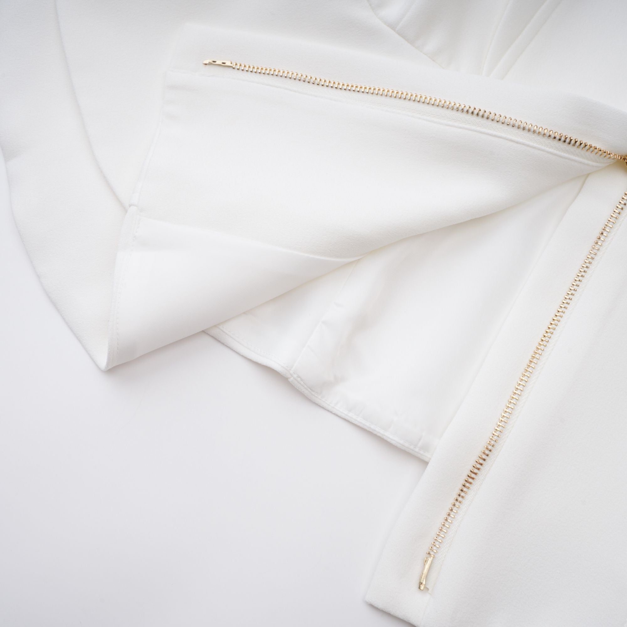 Gwenaëlle White Peplum Waist Blouse (Final Sale-US Only)