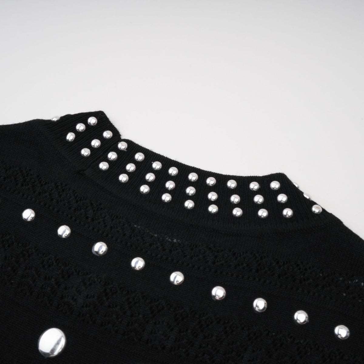 Chloé studded crochet-knit maxi dress in Black
