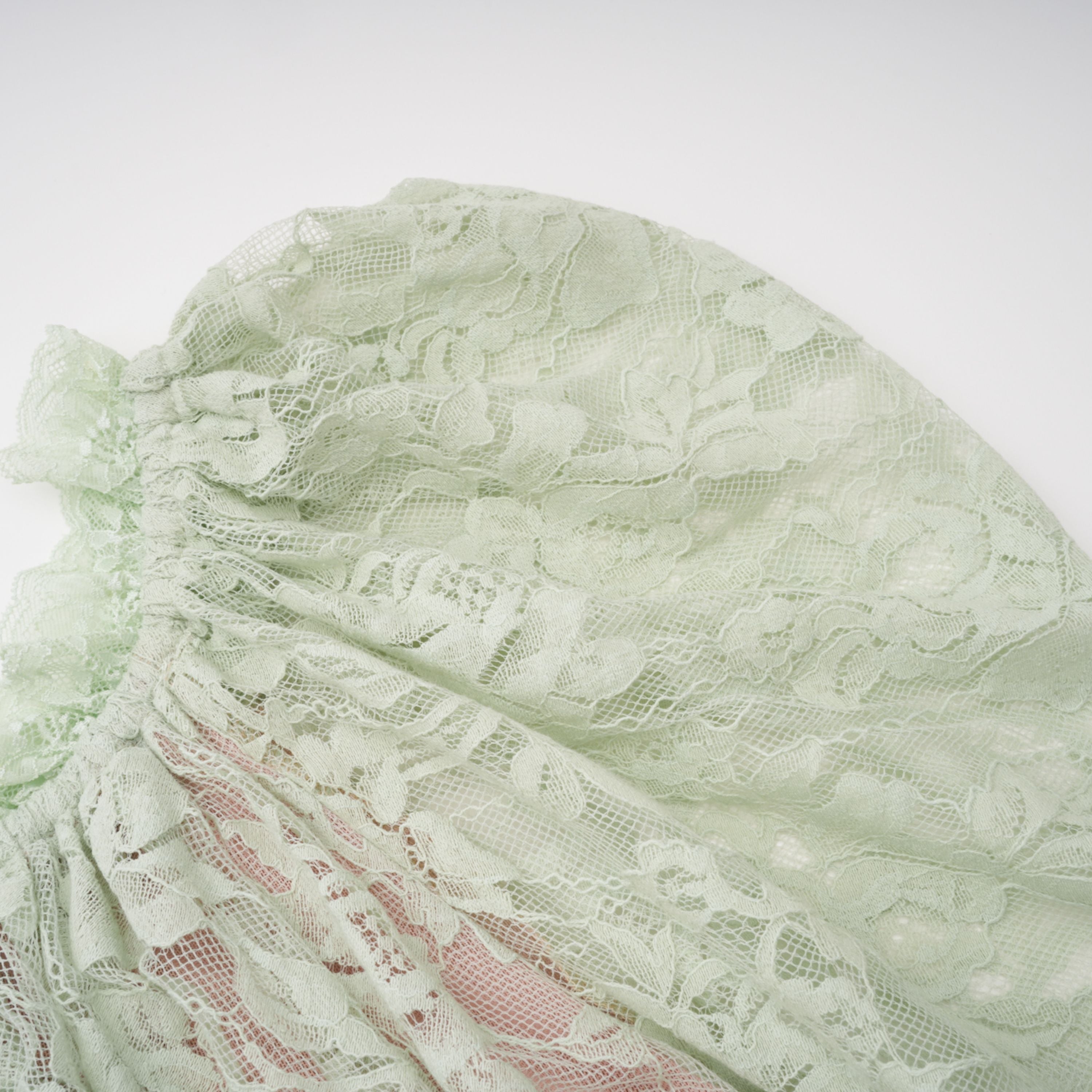 Alexis Sage Green Semi-Sheer Floral Lace Mini Dress (Final Sale-US Only)
