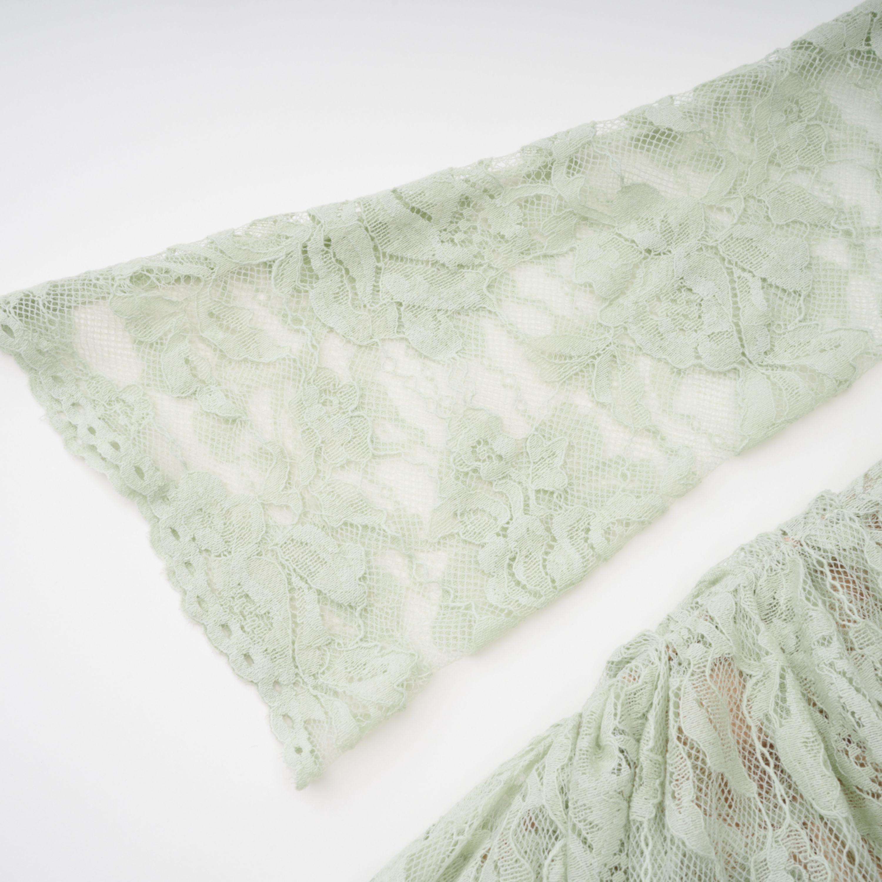 Alexis Sage Green Semi-Sheer Floral Lace Mini Dress (Final Sale-US Only)