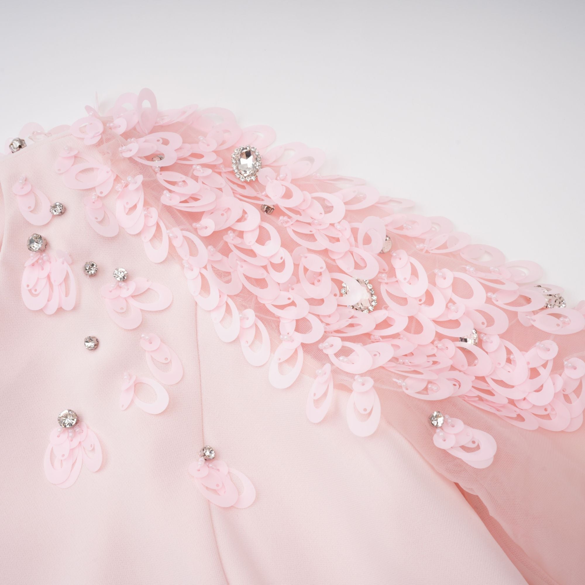 Gunnel Pink Flared Embellished Maxi Gown