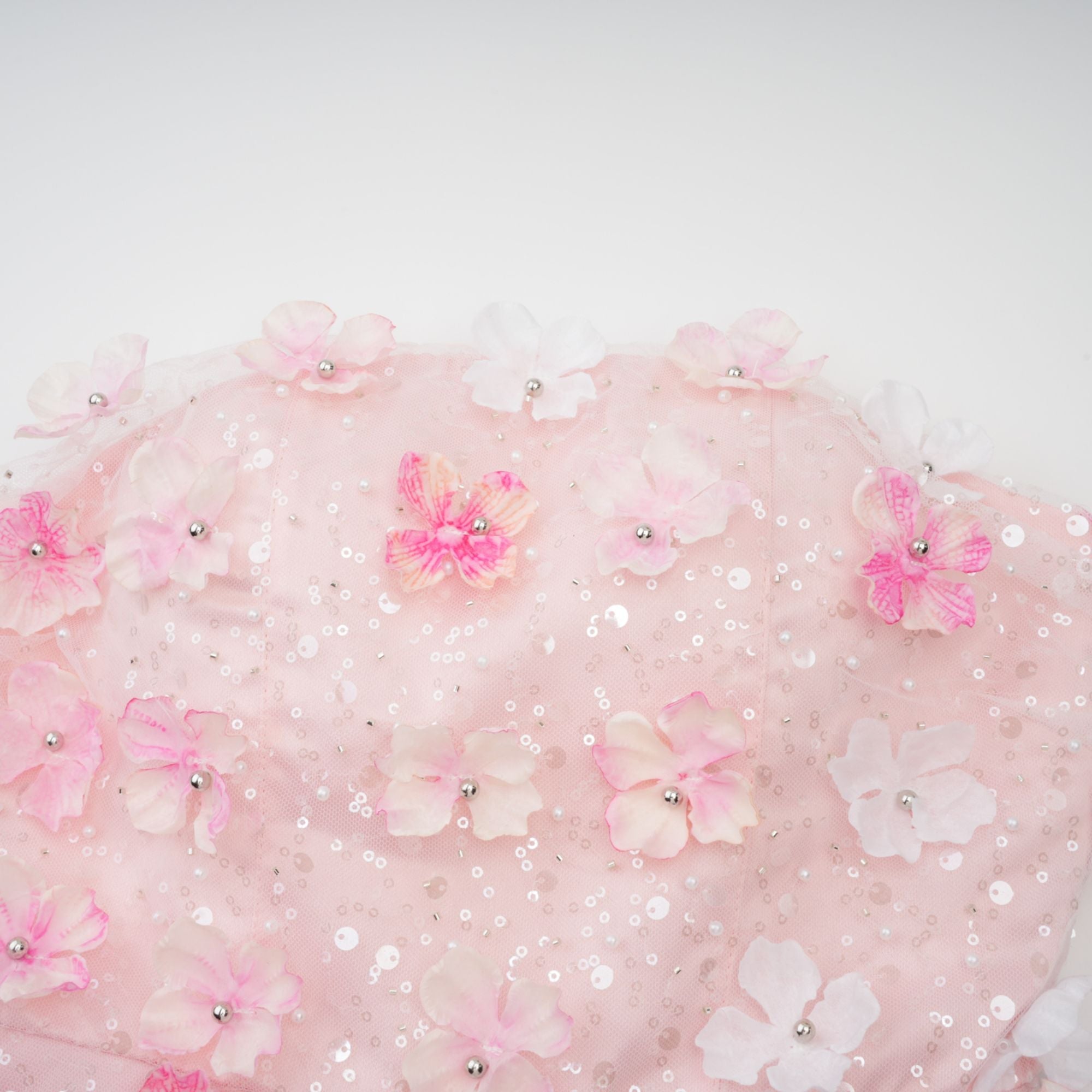 Lilou 3d-petal puffy mini dress