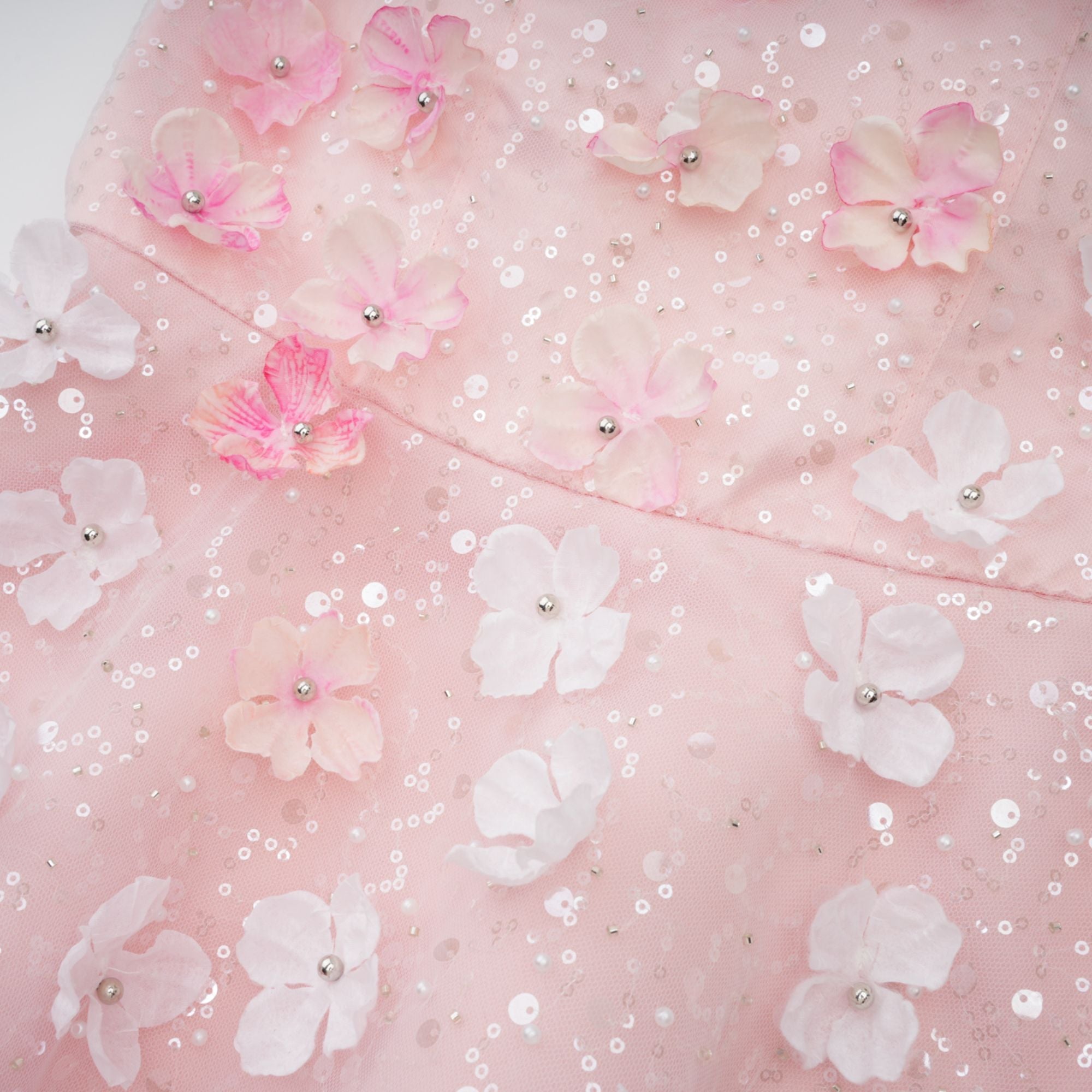 Lilou 3d-petal puffy mini dress