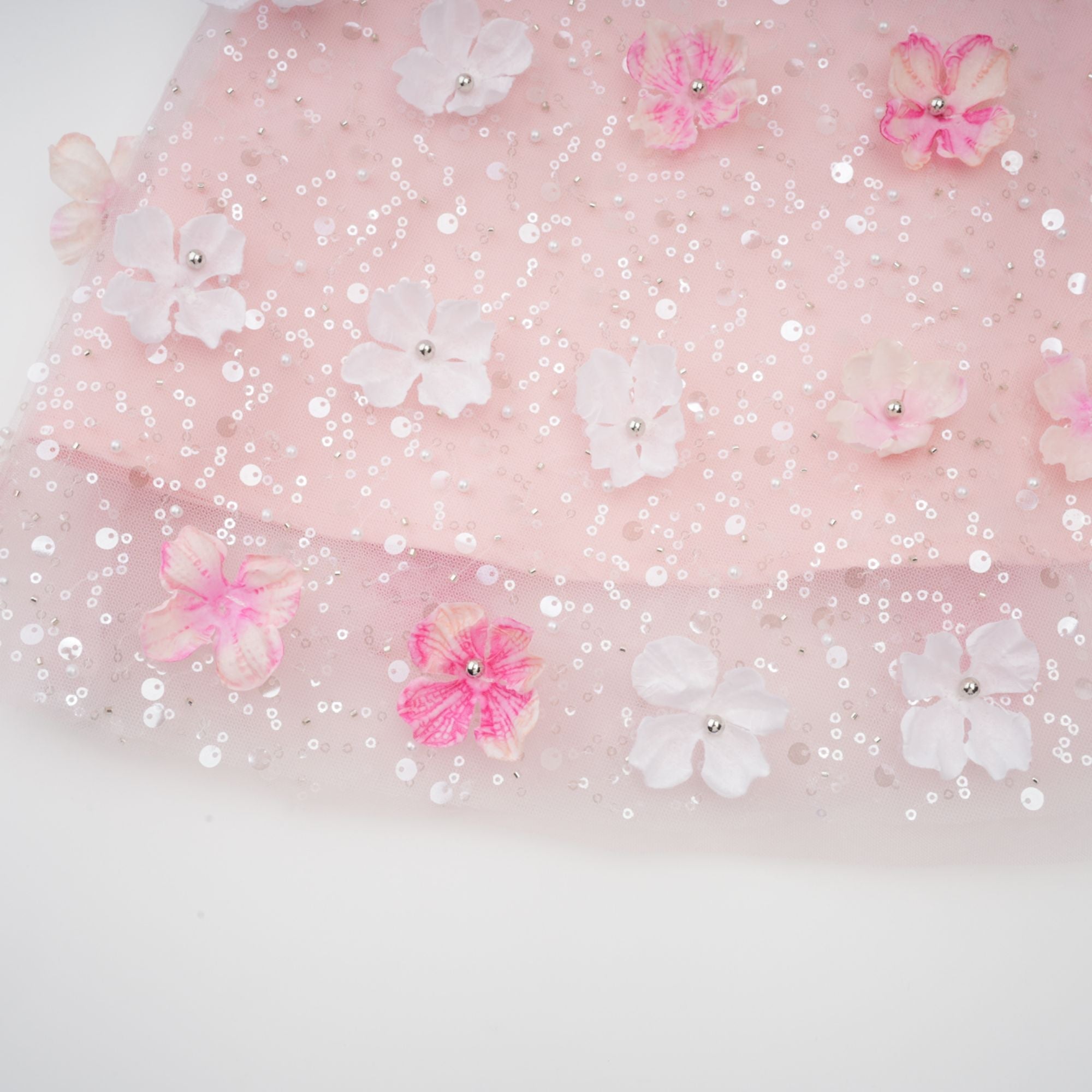 Lilou 3d-petal puffy mini dress