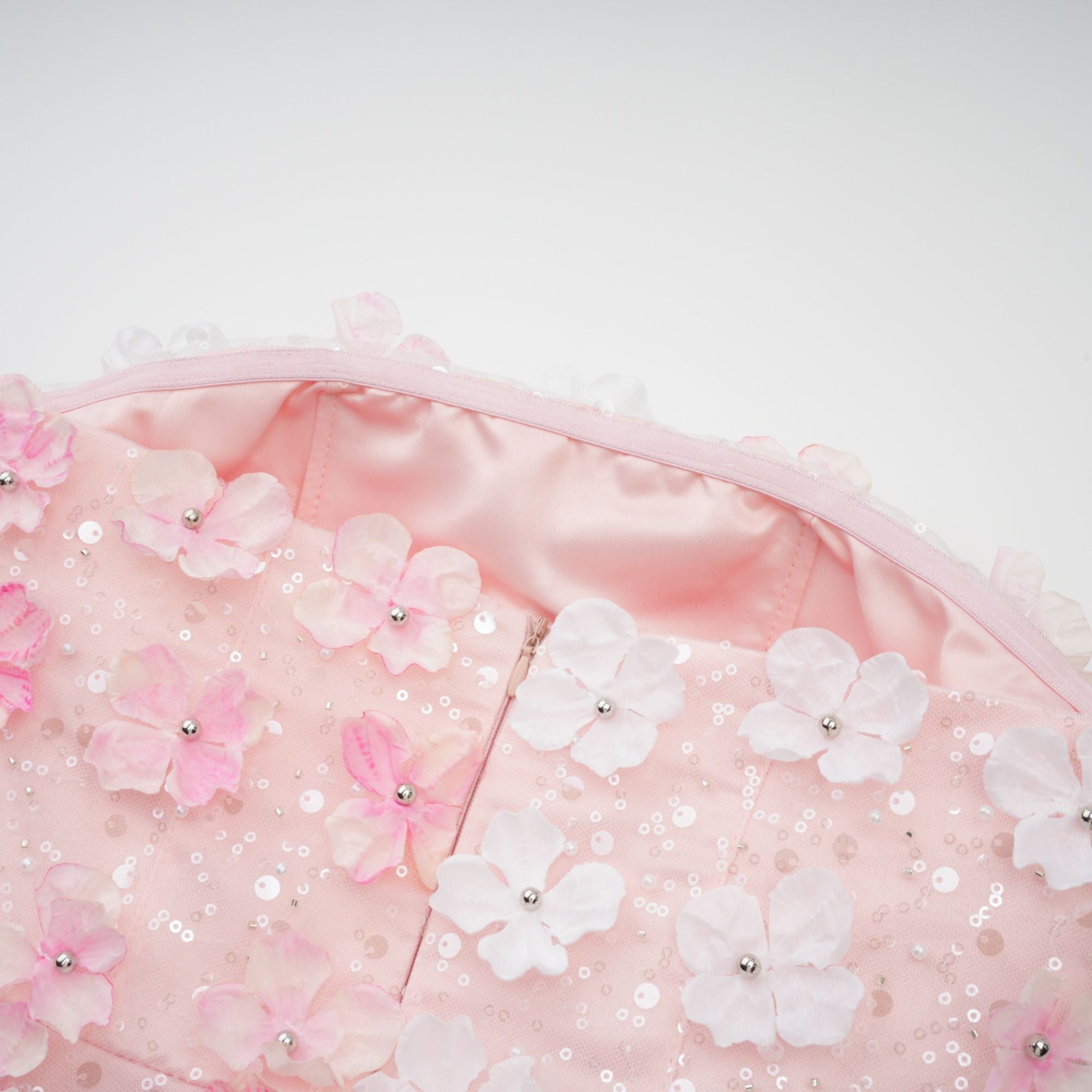 Lilou 3d-petal puffy mini dress