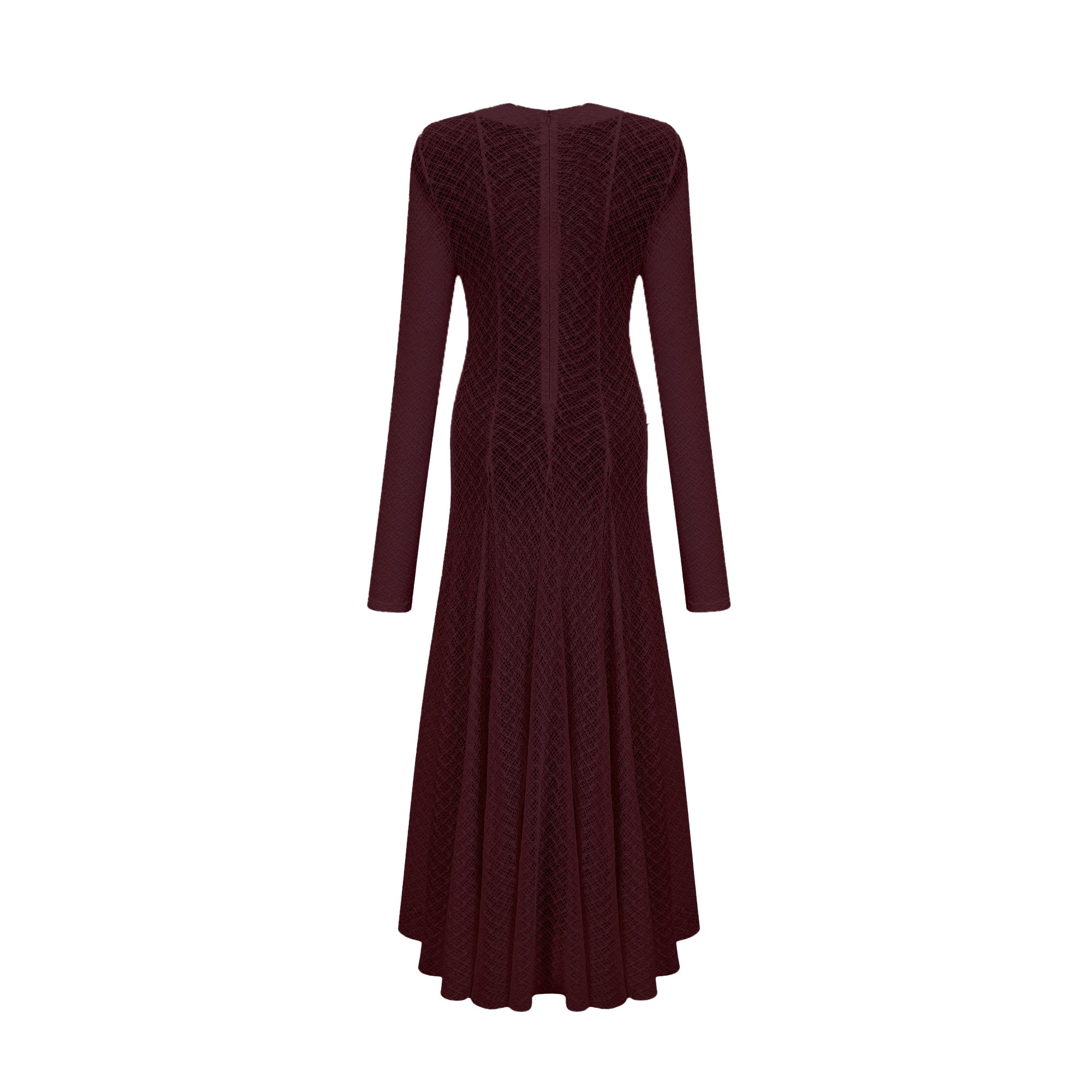 Athena wavy-pattern lace maxi dress in Red (Final Sale-US Only)