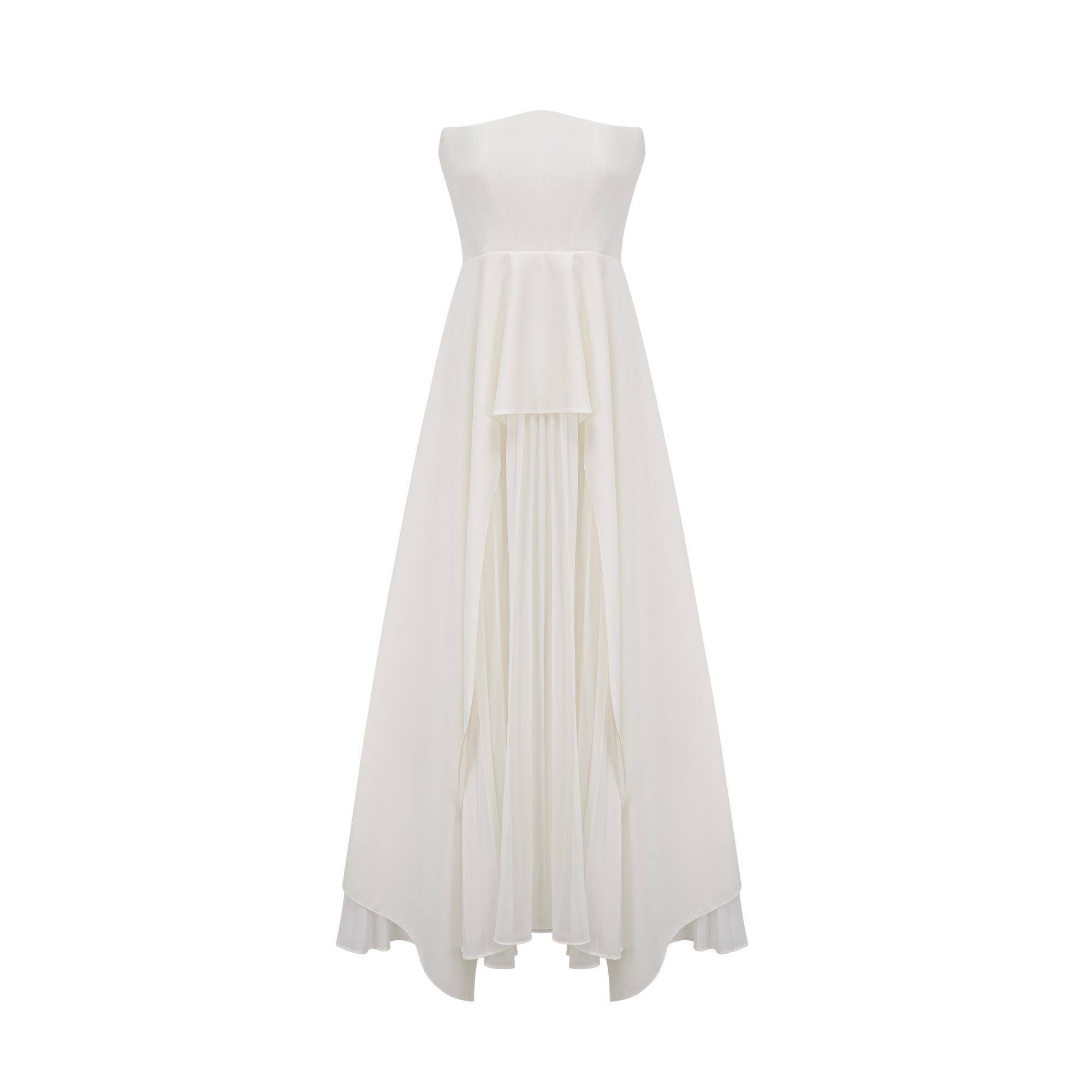 Vanessa white pleated off-shoulder maxi dress (Final Sale-US Only)