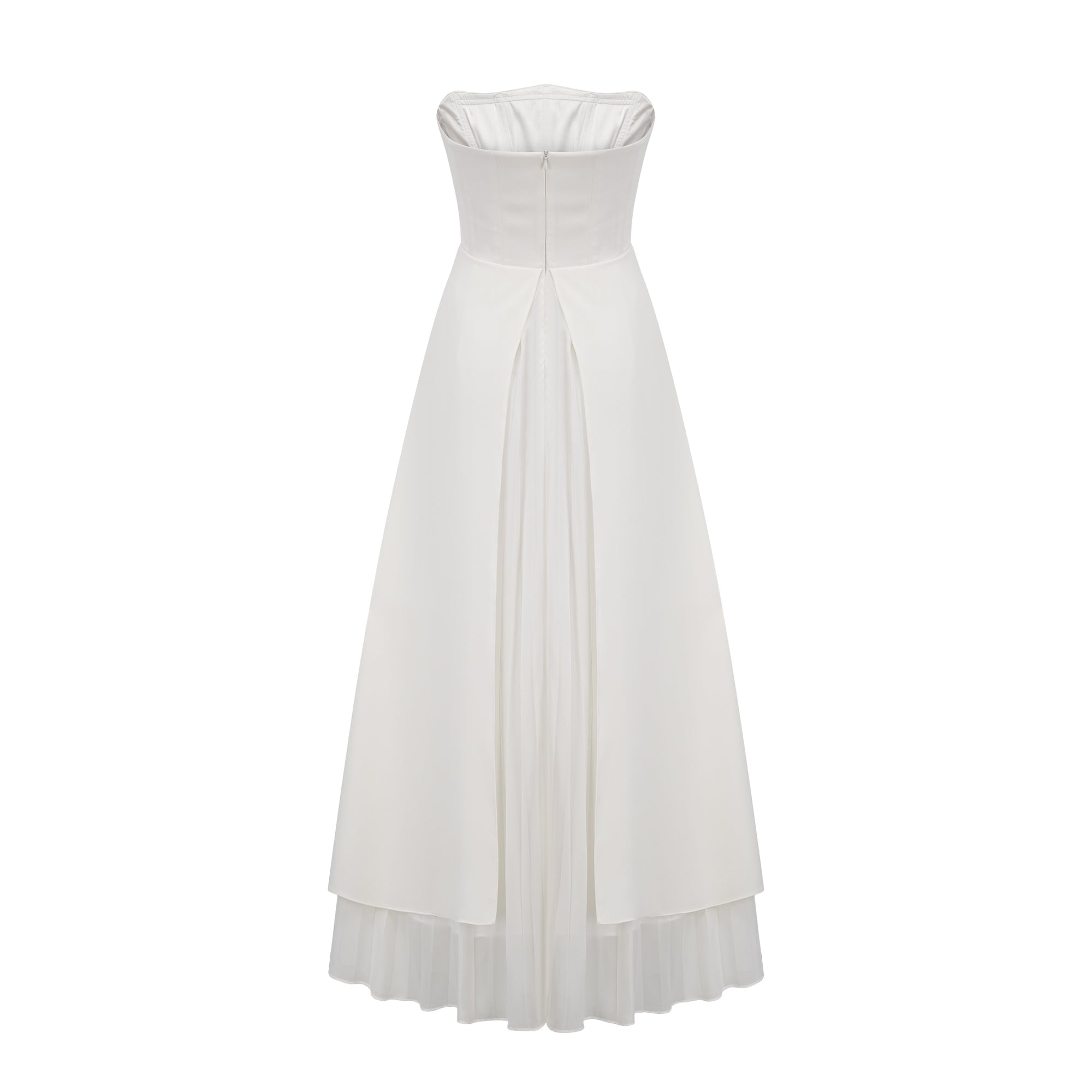 Vanessa white pleated off-shoulder maxi dress (Final Sale-US Only)