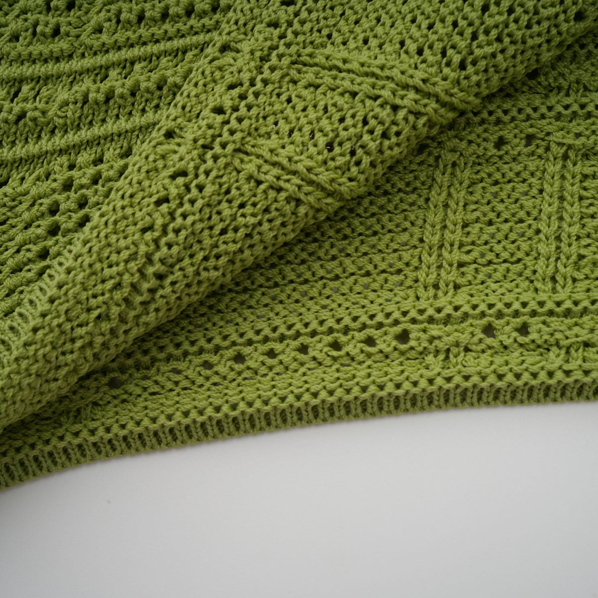 Annette green embellished knit top & skirt matching set