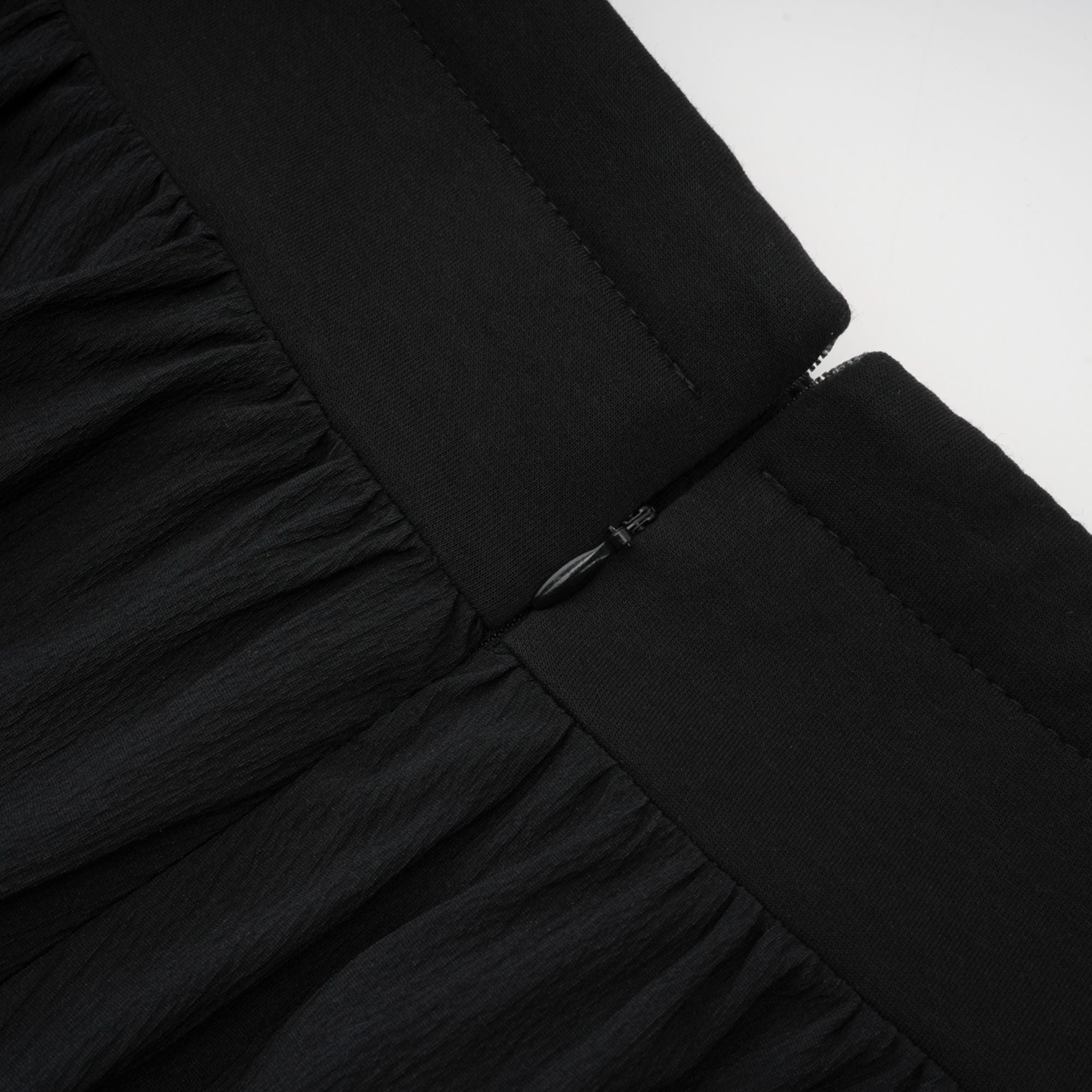 Amélie elastic-waistband pleated mini skirt - Black