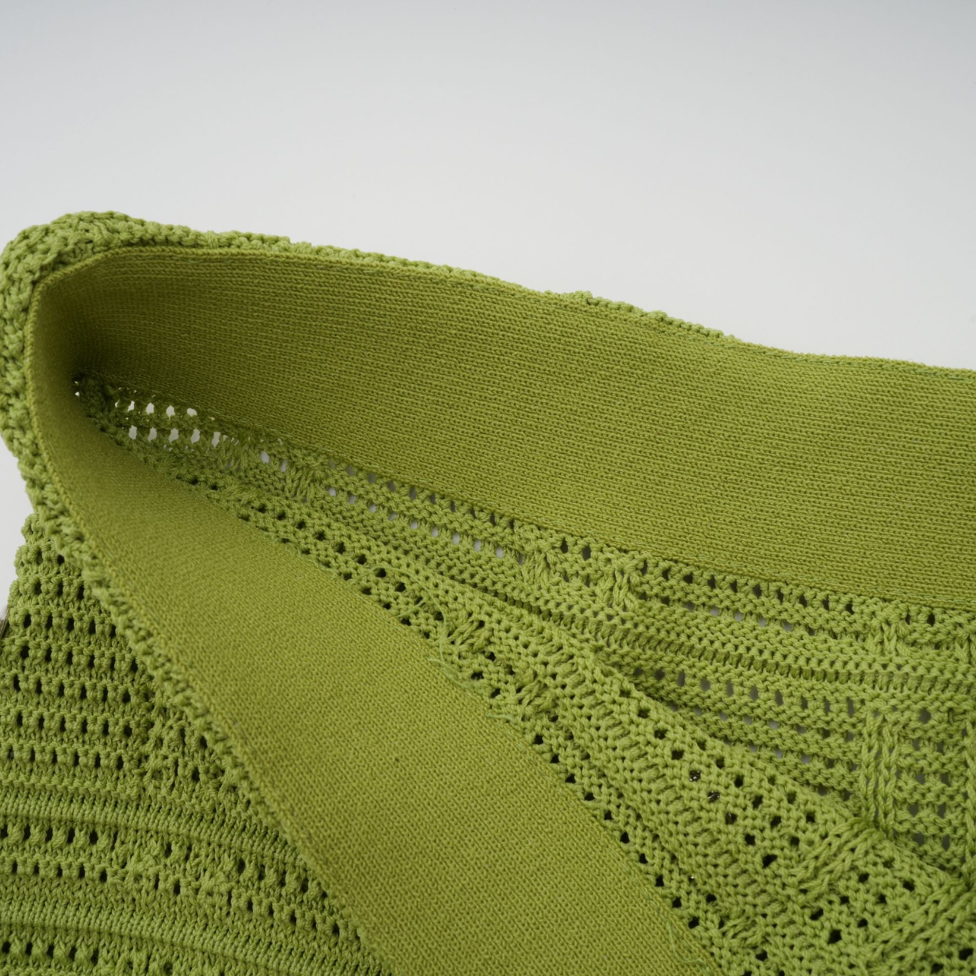 Annette green embellished knit top & skirt matching set