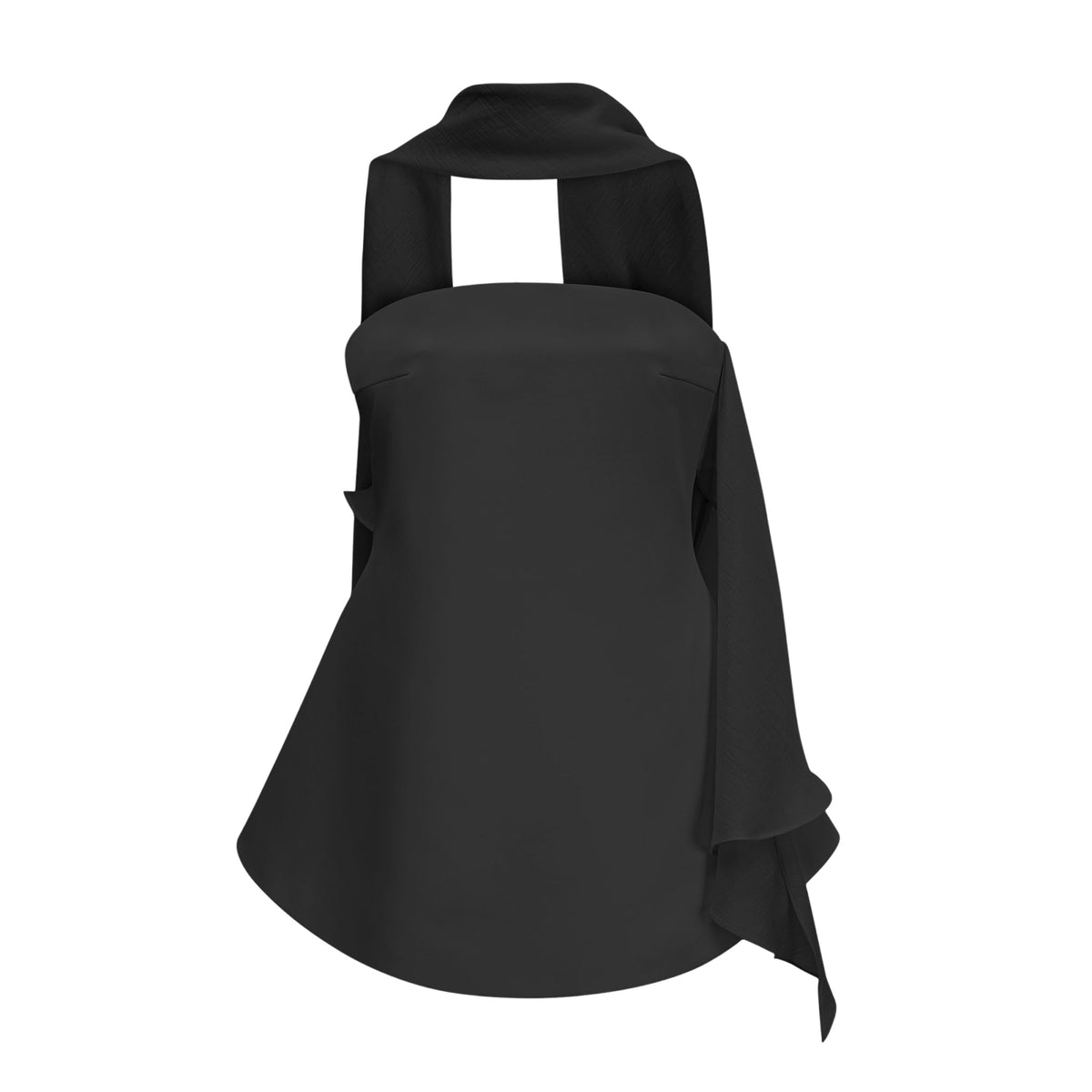 Danaé ribbon-design flared mini dress in Black