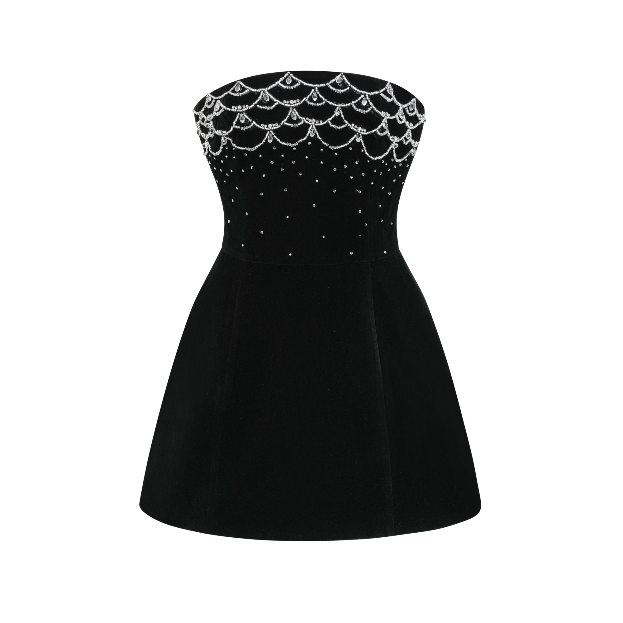 Sandrine crystal-embellished velvet mini dress (Final Sale-US Only)