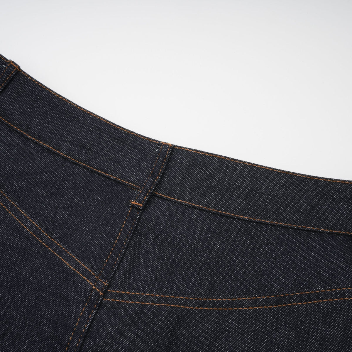 Florence Indigo Blue Ruffled Denim Mini Skirt
