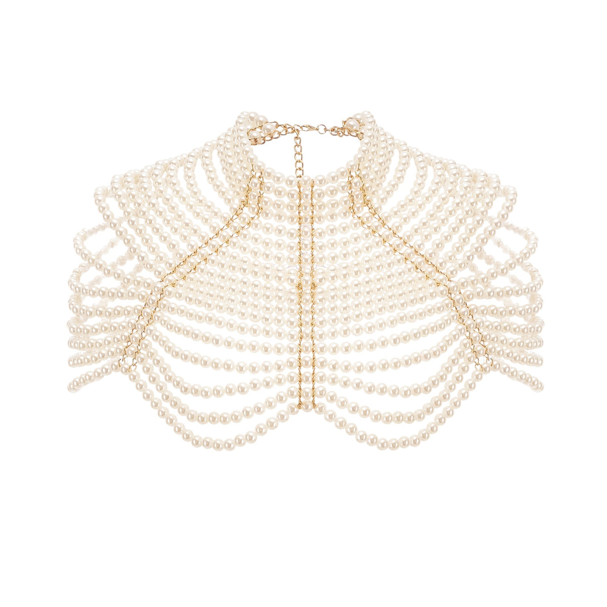 Pauline faux-pearl shawl