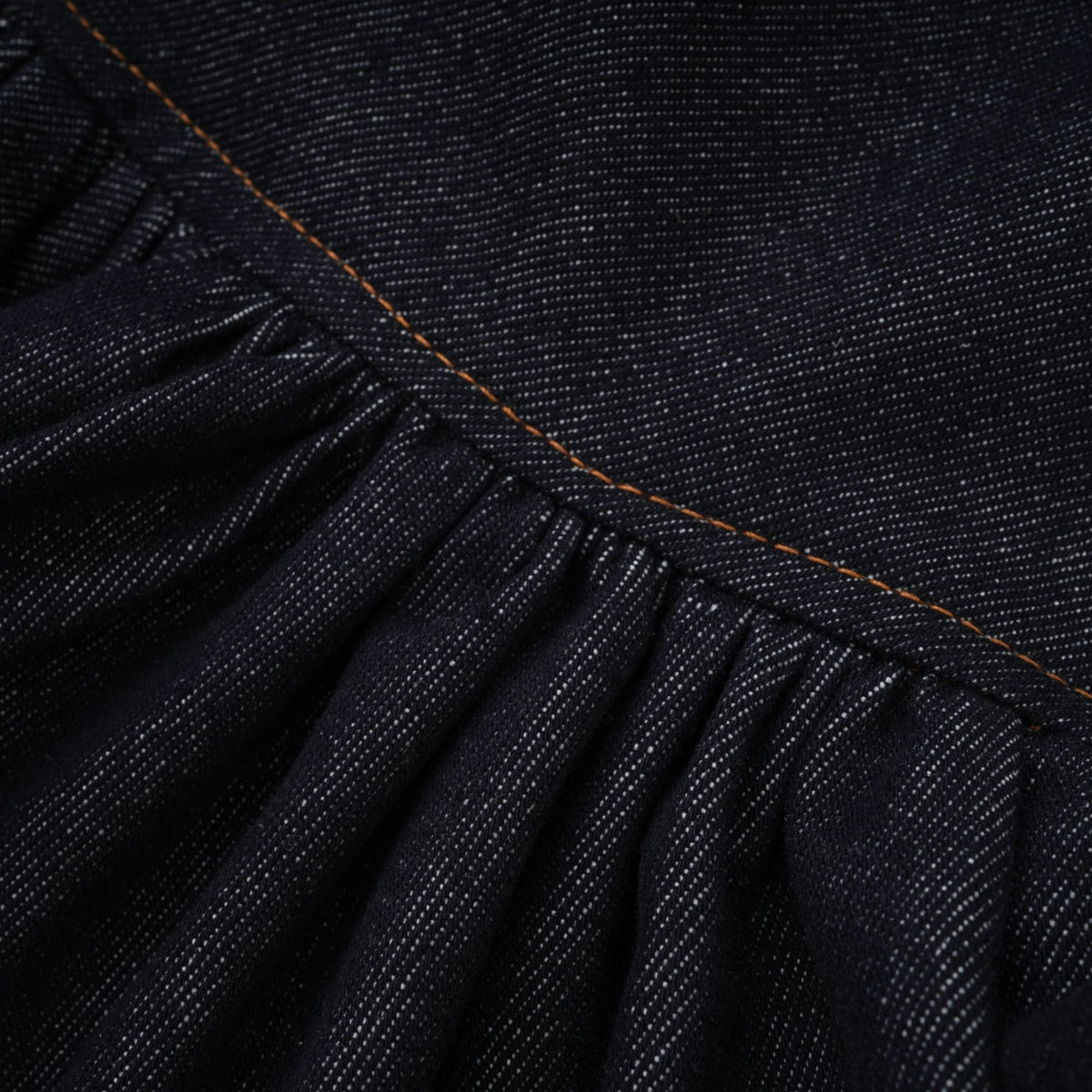 Florence Indigo Blue Ruffled Denim Mini Skirt