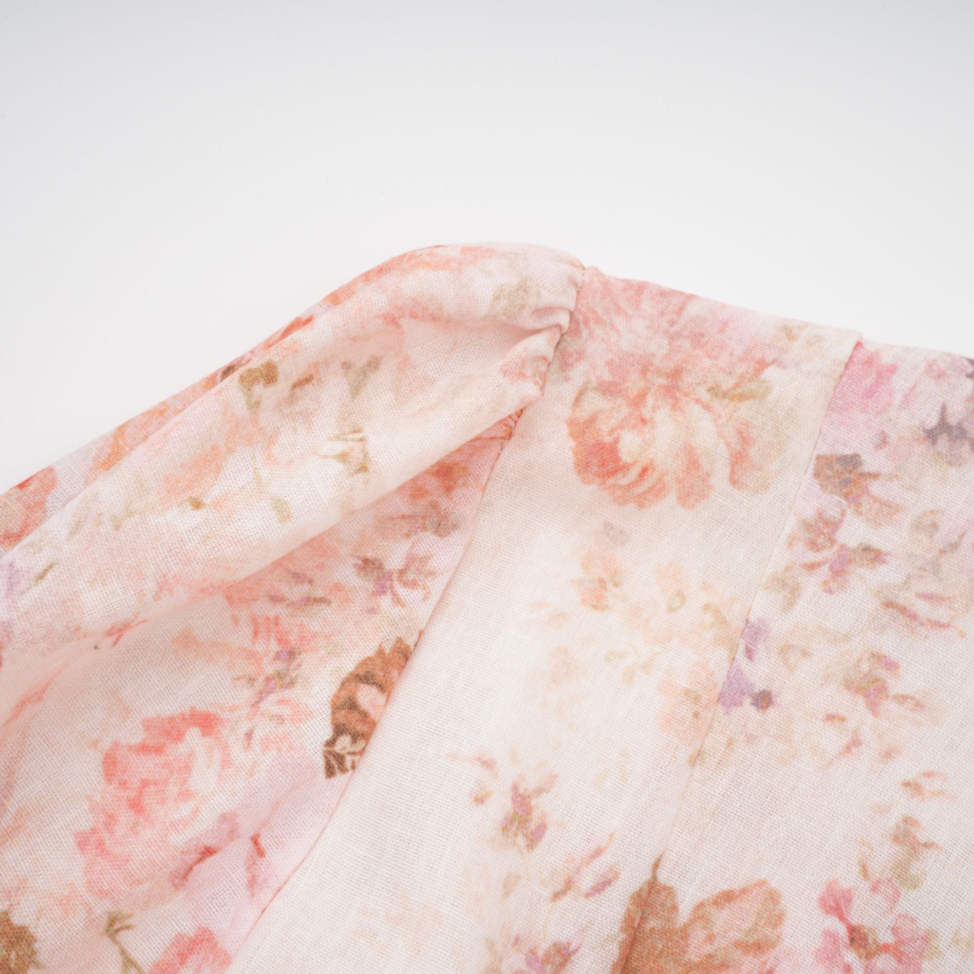 Bianca Beige Floral Print Mini Dress