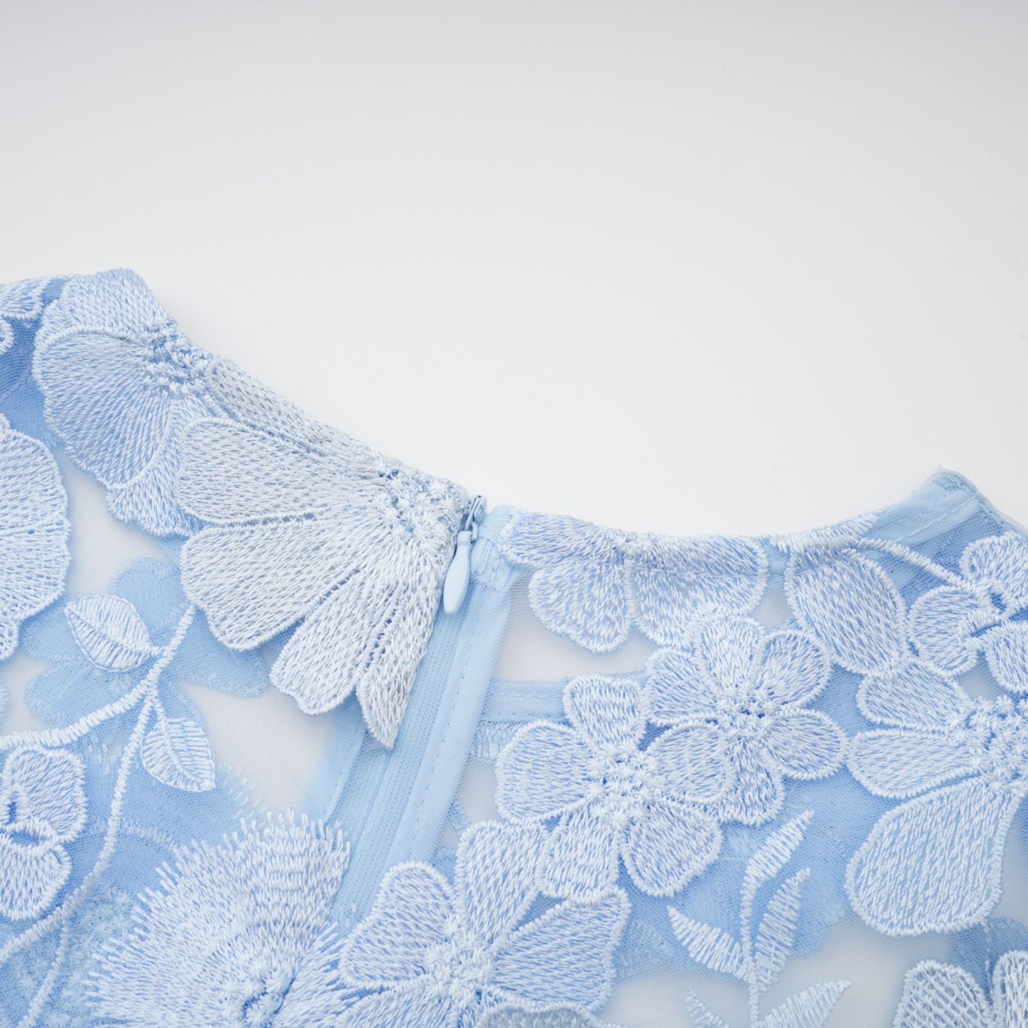 Herta blue floral-appliqué midi dress (Final Sale-US Only)