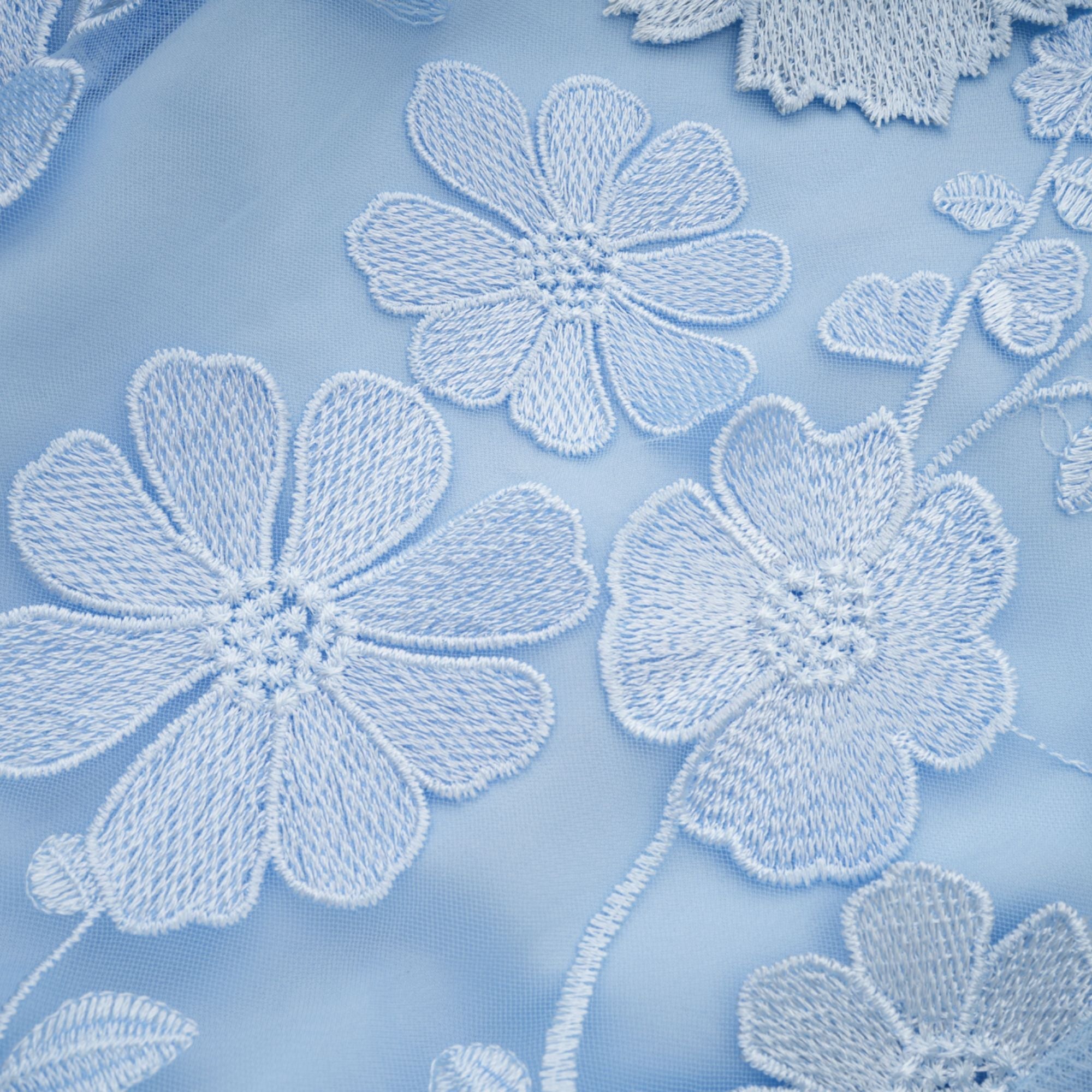 Herta blue floral-appliqué midi dress (Final Sale-US Only)