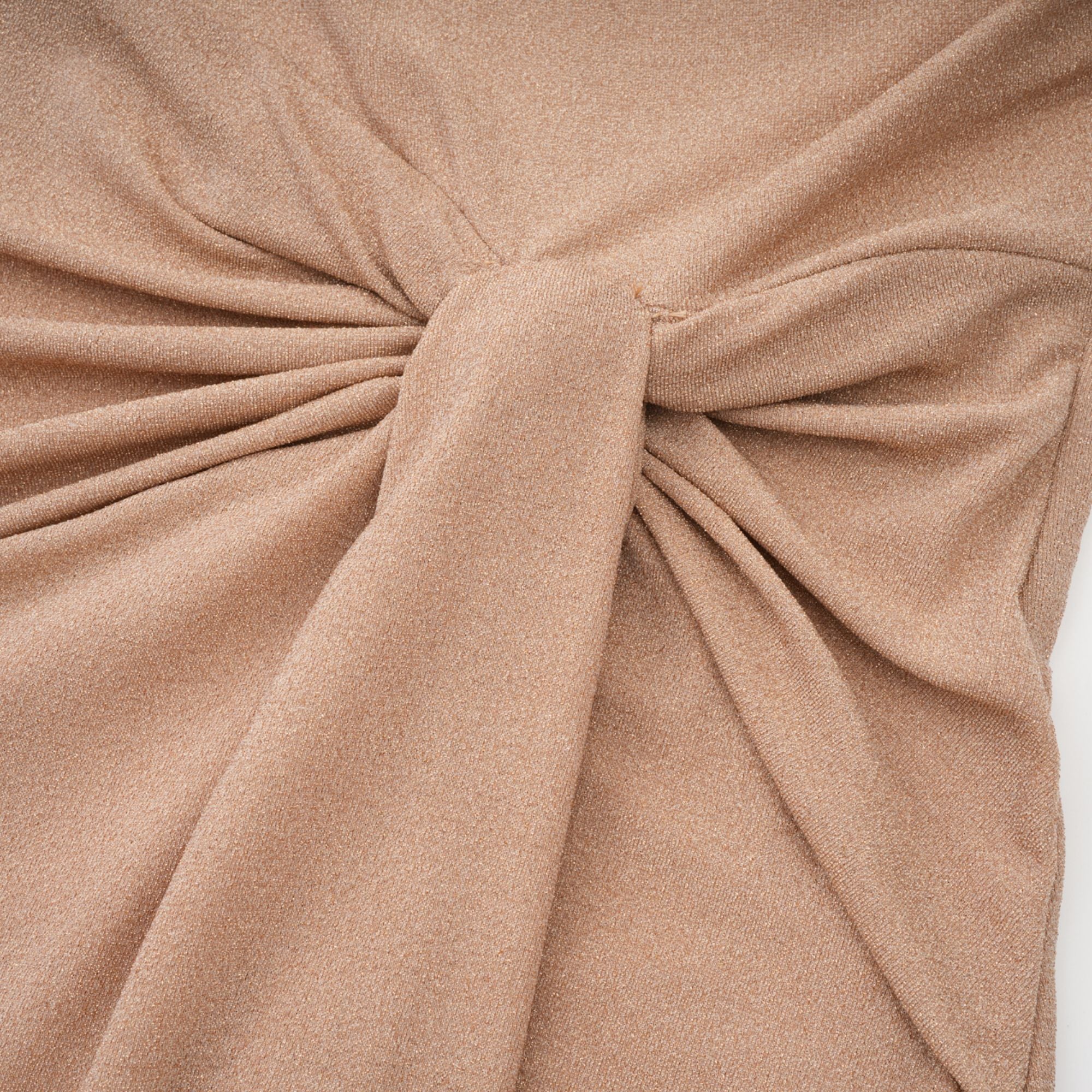 Rosalie gold asymmetrical pleated maxi dress