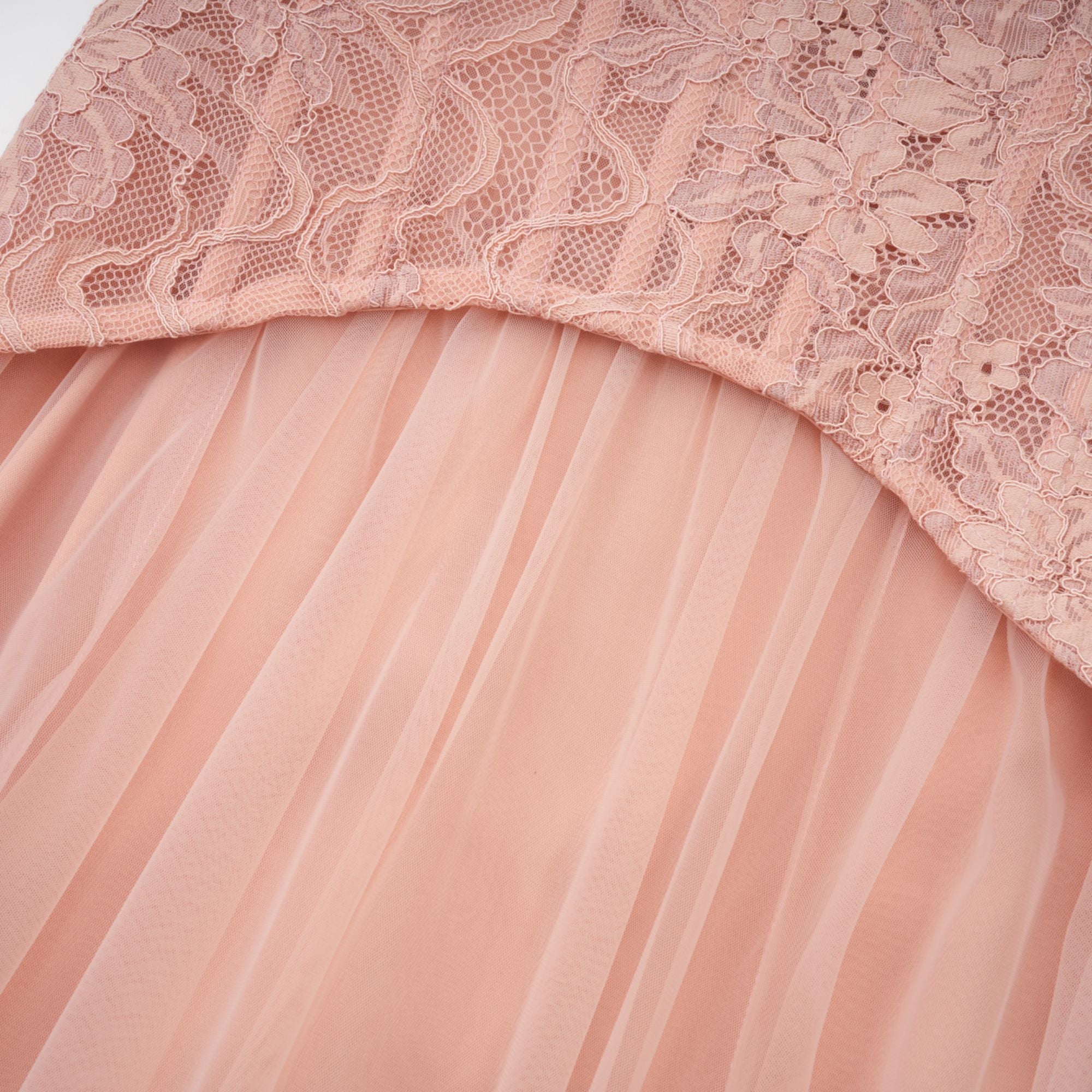 Ulrique Pink Lace Corset Tulle Maxi Dress