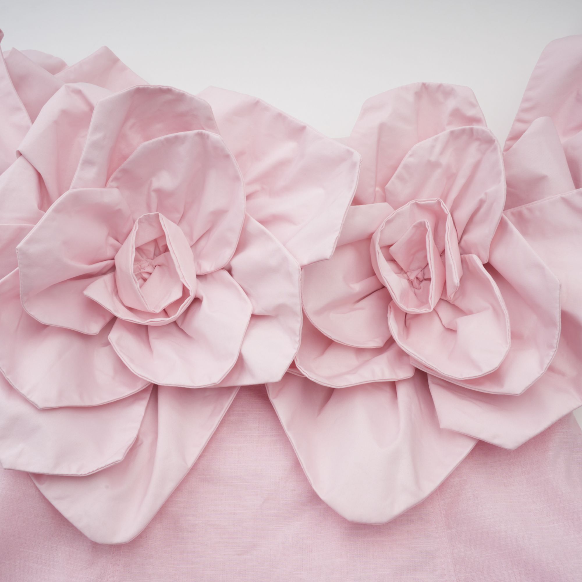Juliette pink off-shoulder 3D-petal midi dress (Final Sale-US Only)