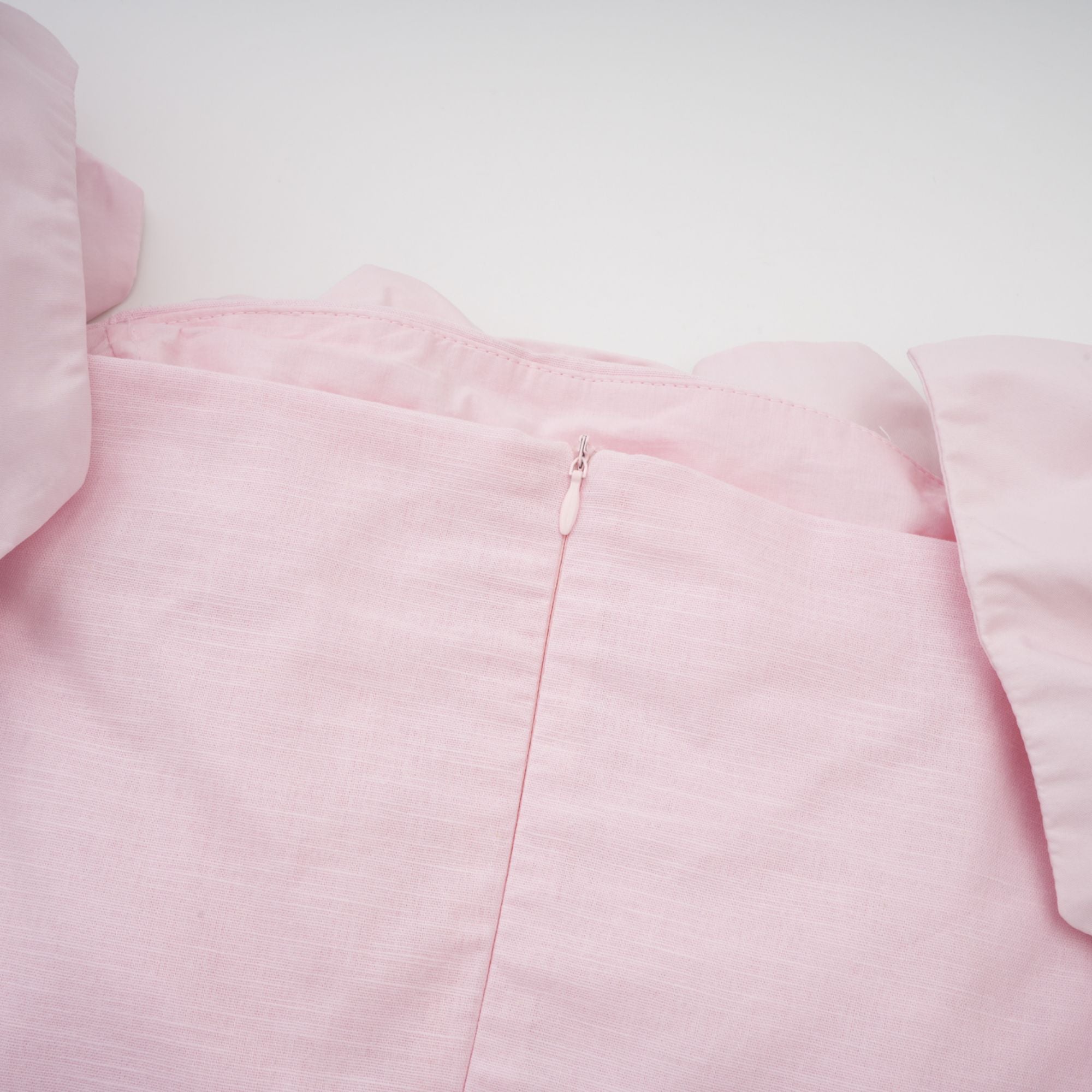 Juliette pink off-shoulder 3D-petal midi dress (Final Sale-US Only)
