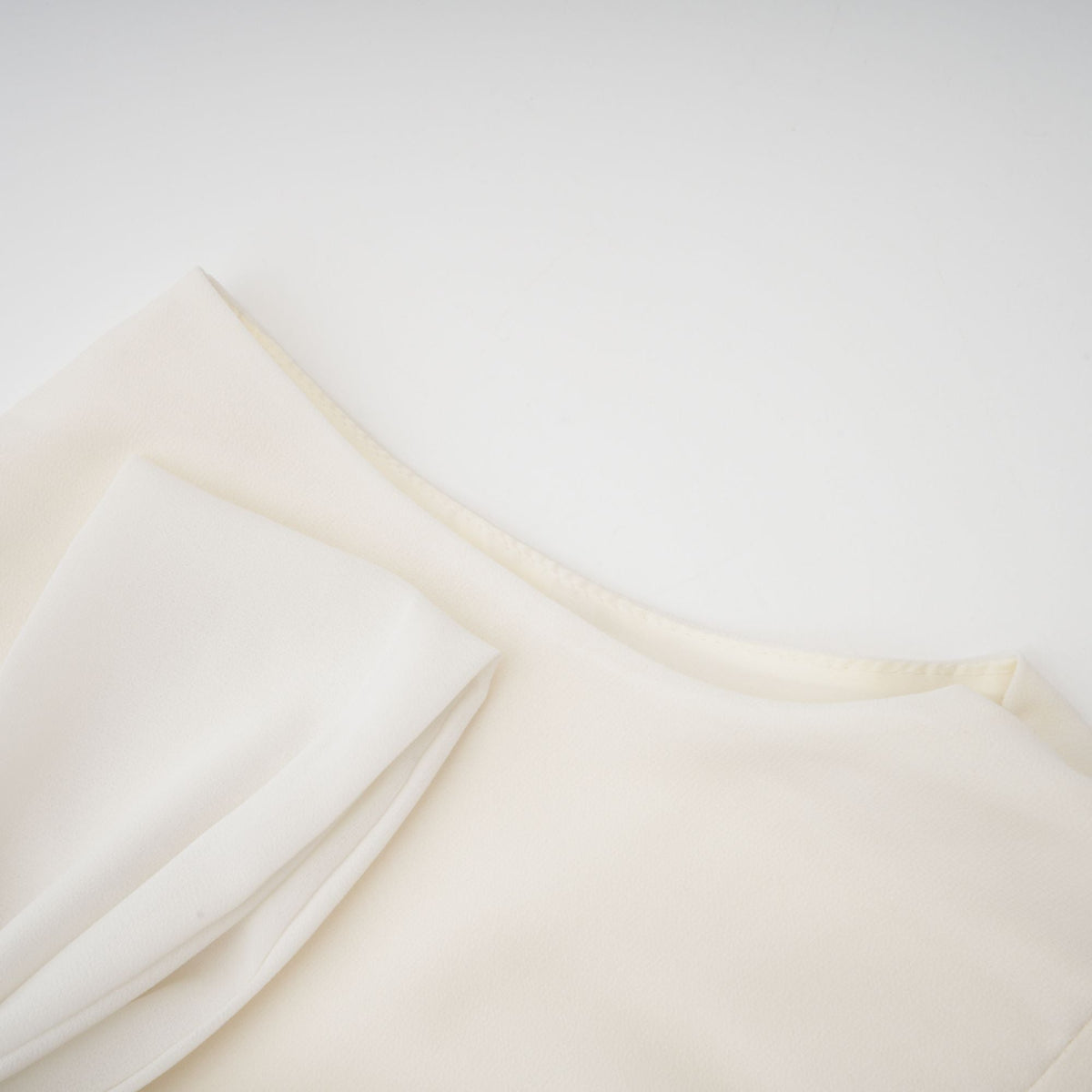 Blanche white embellished pleated jacket & dress matching set